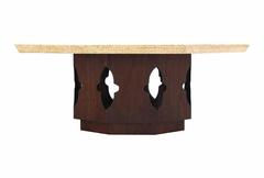 Large Harvey Probber Style Terrazzo Octagon Shape Top Coffee Table