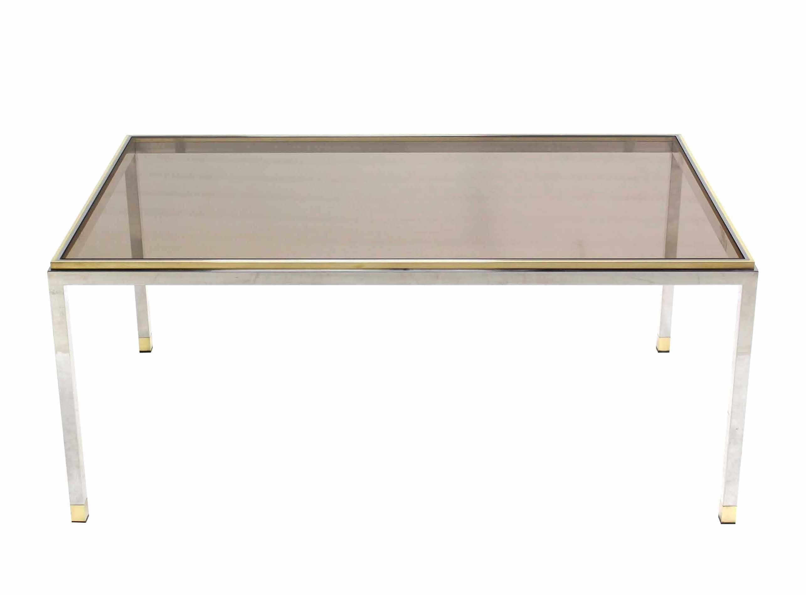 chrome and glass table