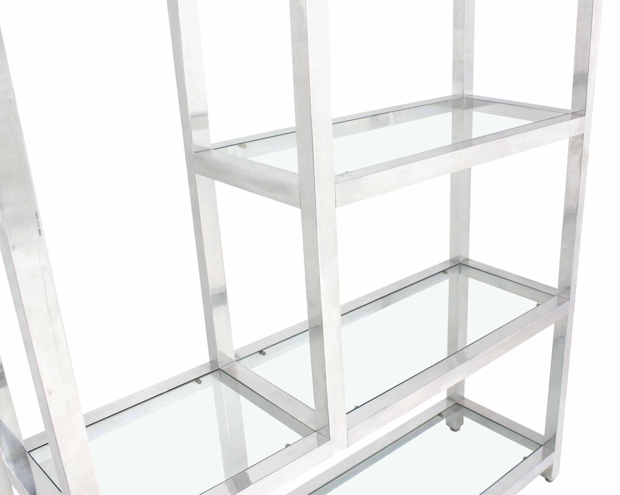 large glass shelves