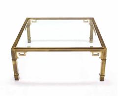 Large Square Mastercraft Greek Key Coffee Table