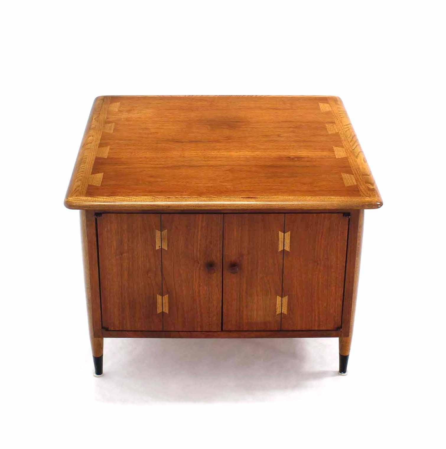 American Pair of Walnut End Tables Dovetail Top Designs