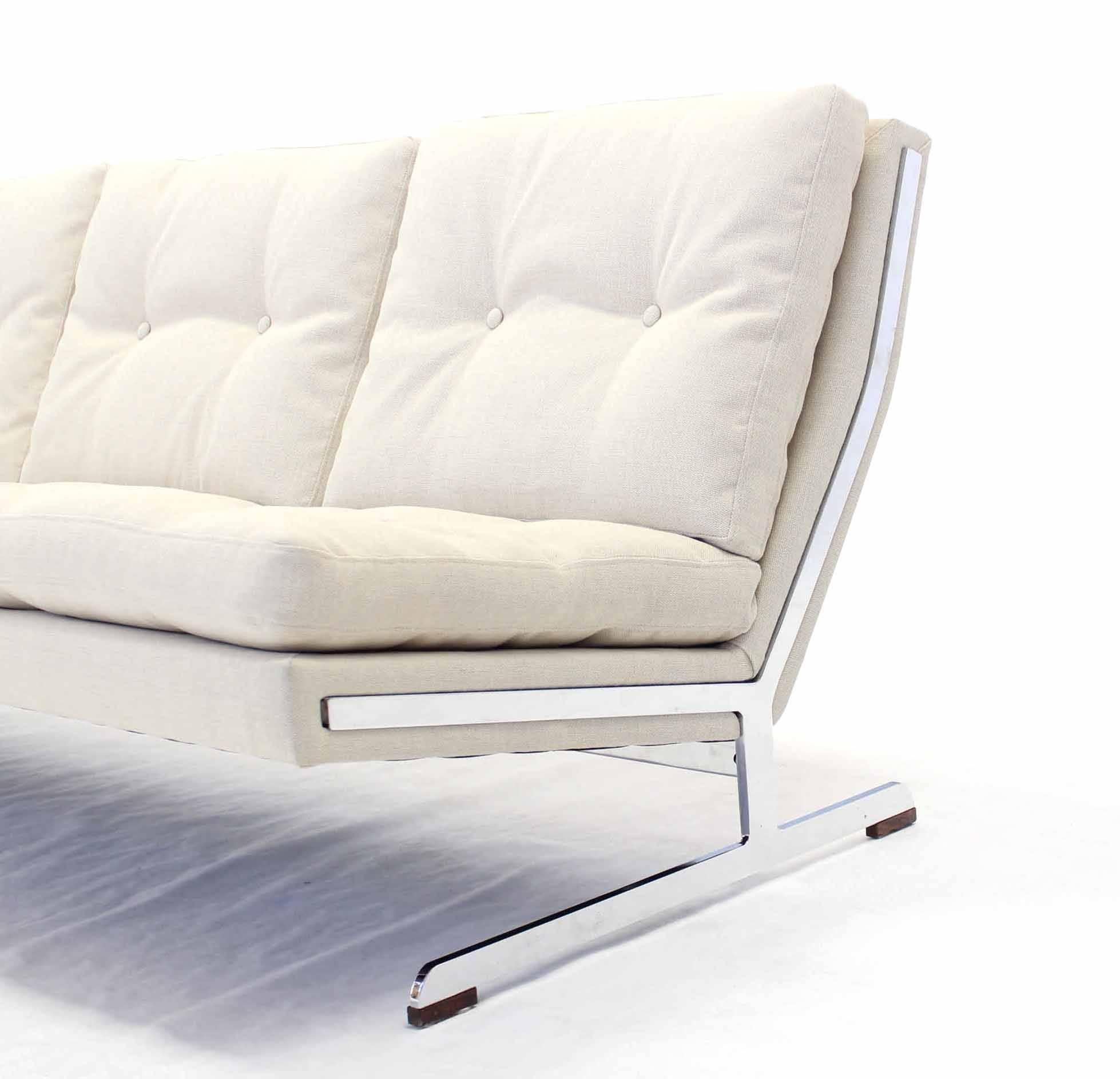 Polished Mid-Century Modern Chrome Sofa New Upholstery Fabricius & Kastholm for Bo-Ex