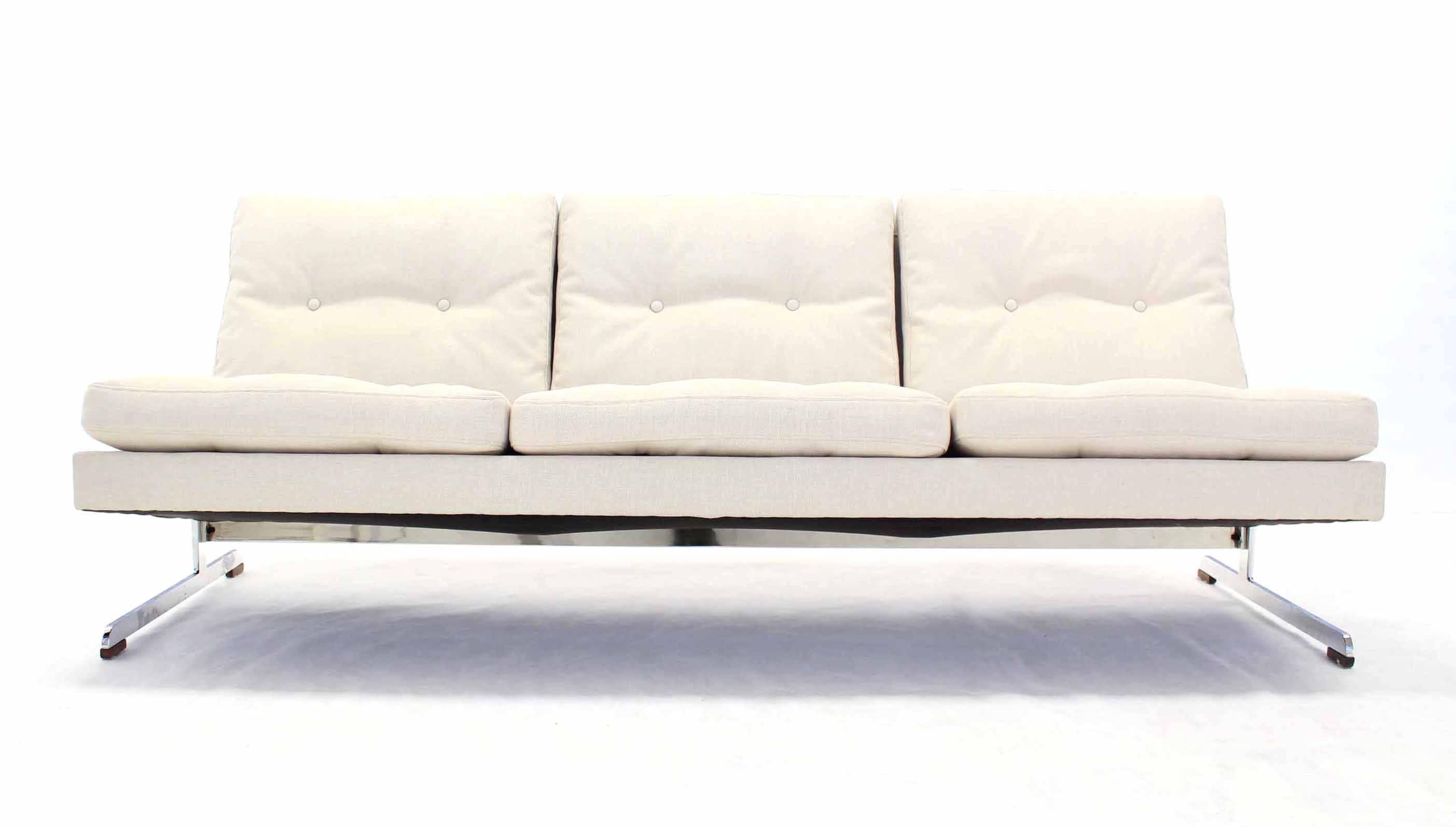 20th Century Mid-Century Modern Chrome Sofa New Upholstery Fabricius & Kastholm for Bo-Ex