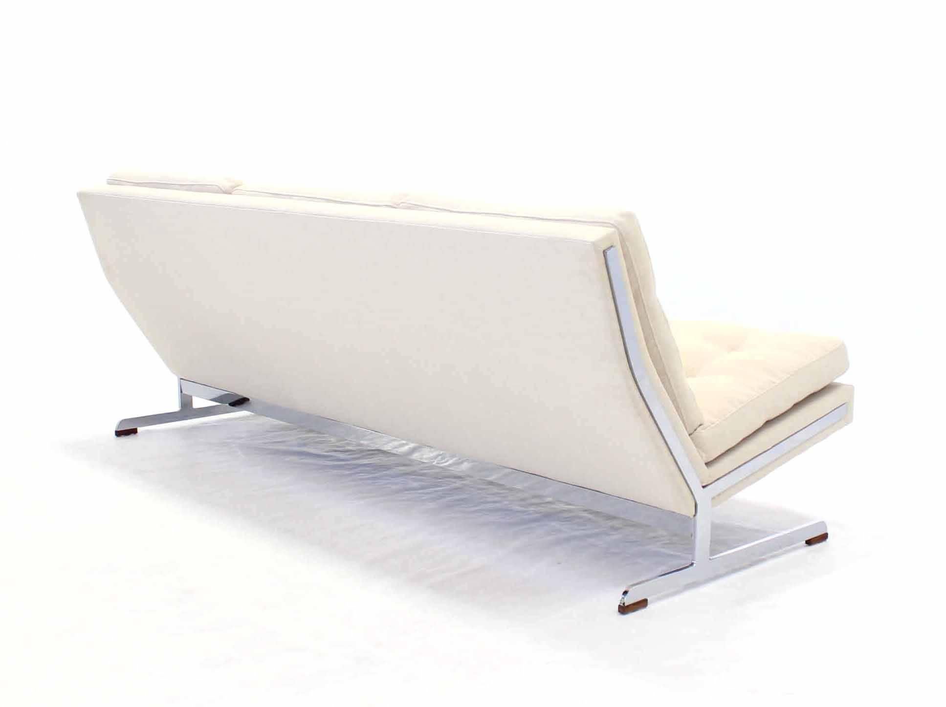 Stainless Steel Mid-Century Modern Chrome Sofa New Upholstery Fabricius & Kastholm for Bo-Ex