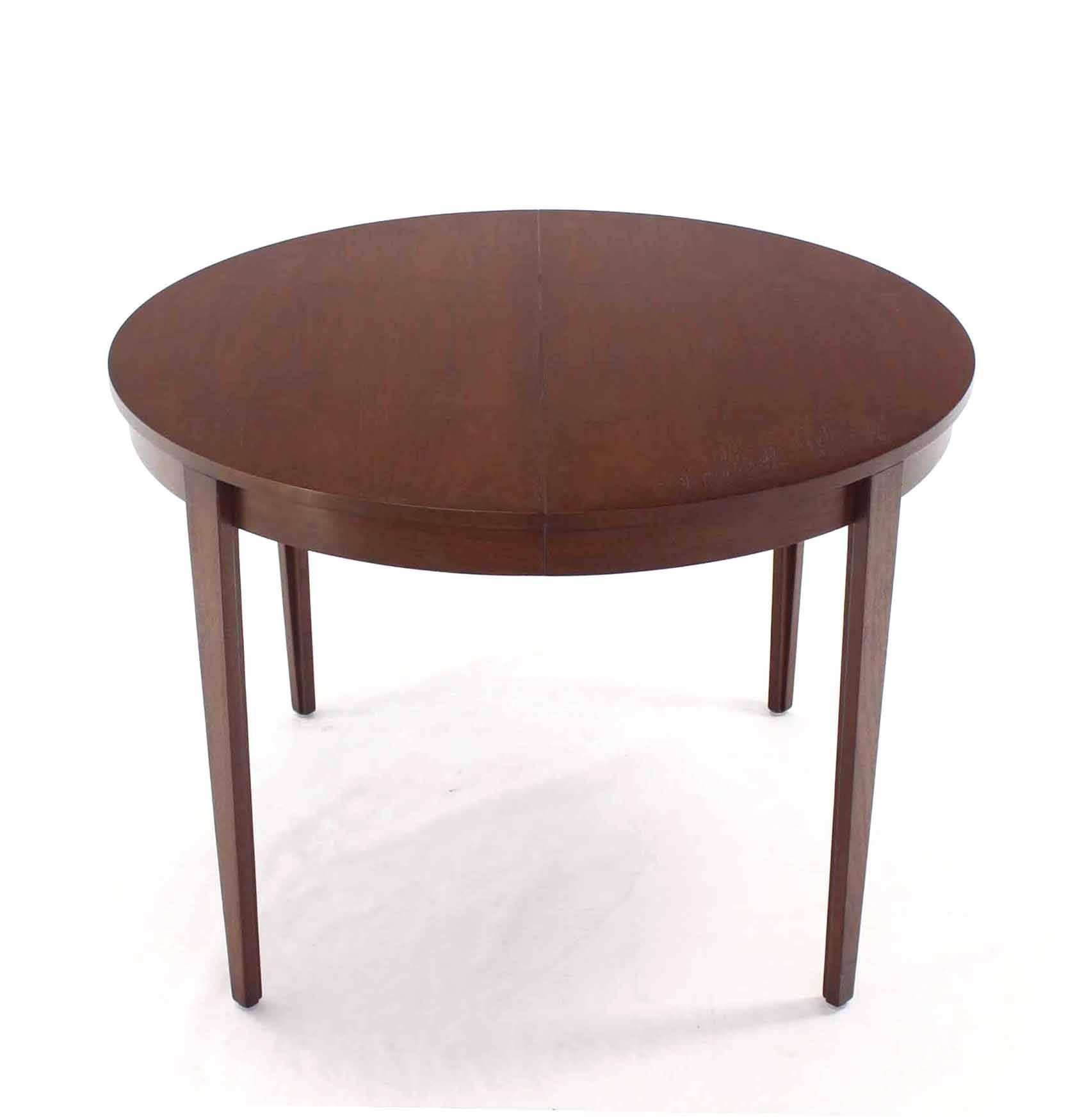 Lacquered Round Dunbar Dining Conference Table  Four Extension Leaves