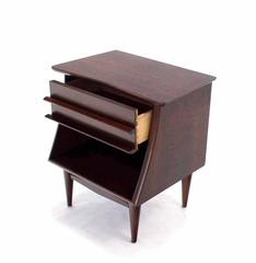 Pair of American Walnut One Drawer Nightstands