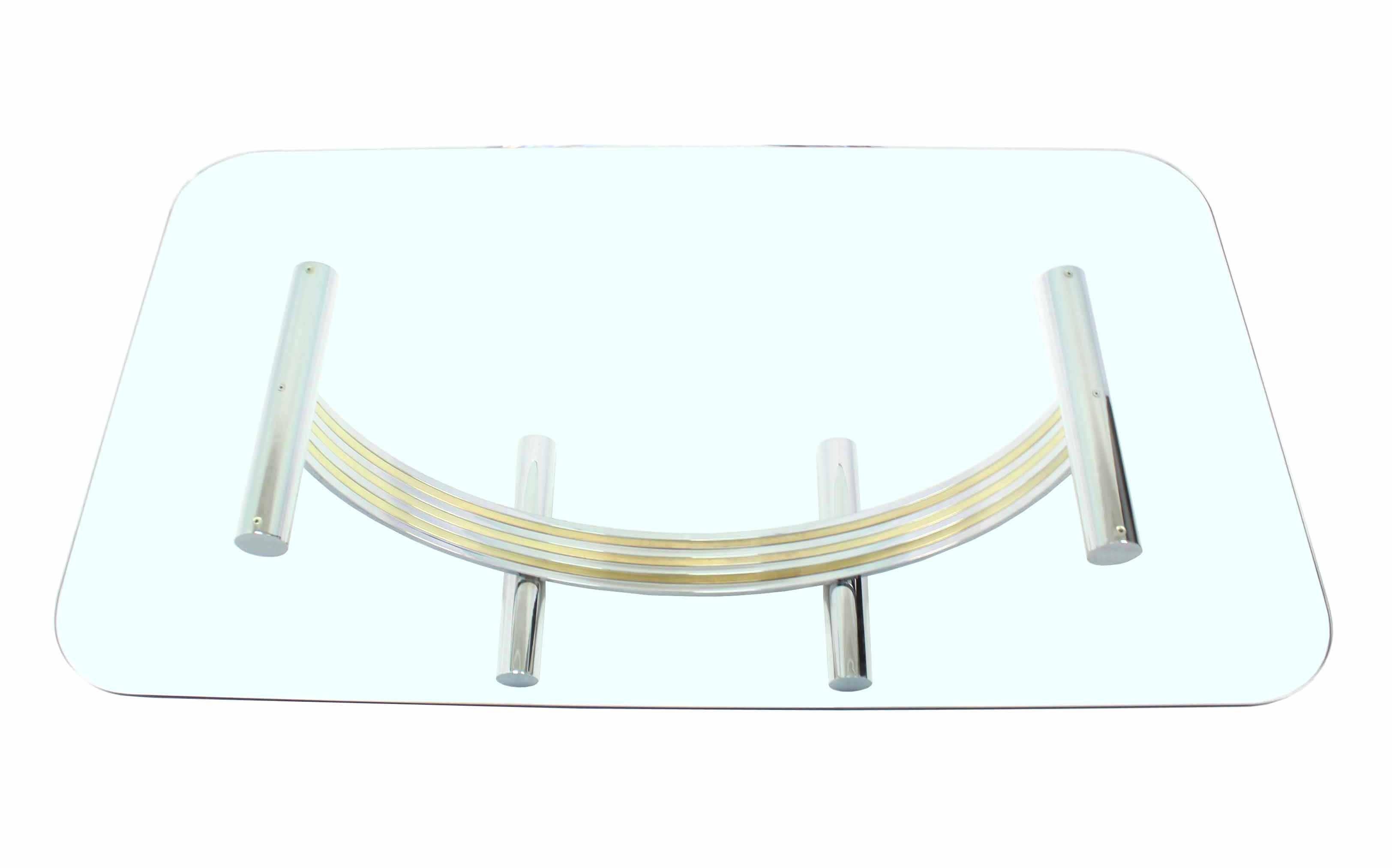 20ième siècle Table de conférence pour salle à manger en verre épais  Style Romeo Rega en vente