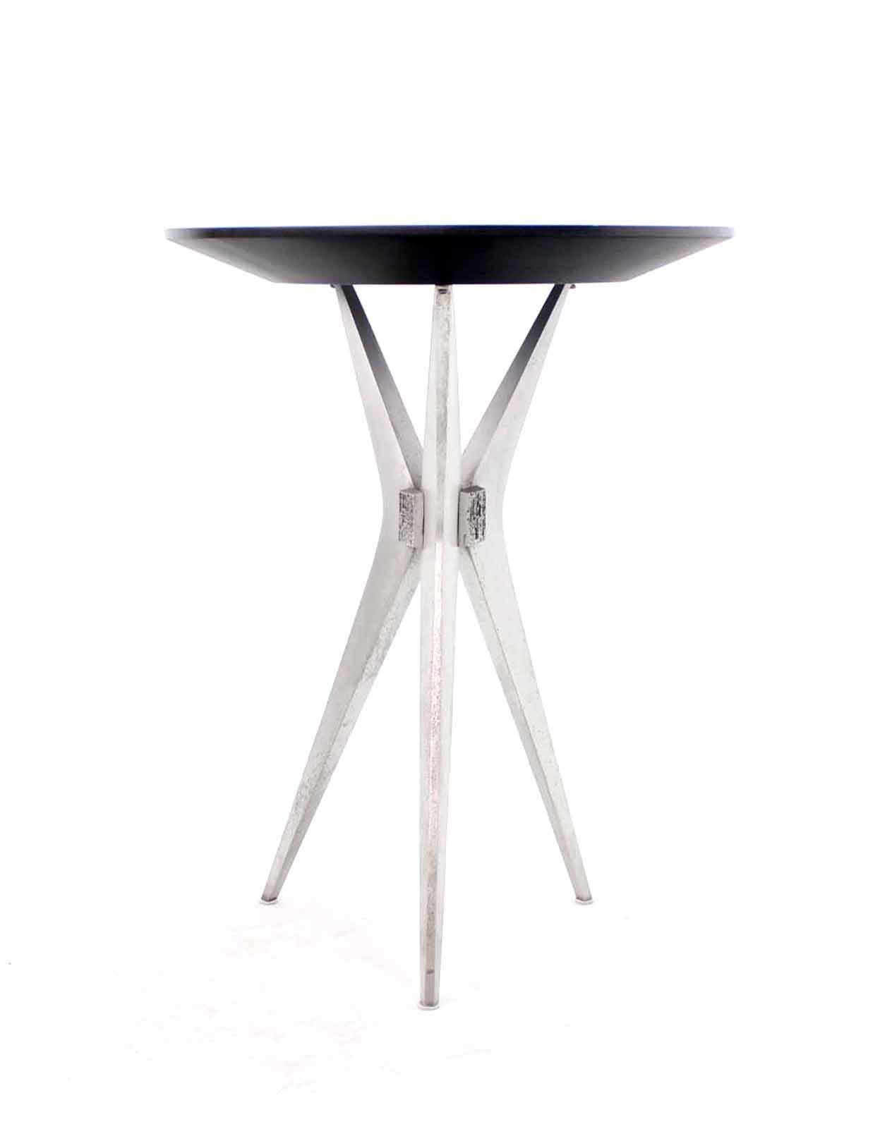 American Tall Cast Aluminum Tri-Leg Base Round Cafe Dinette Table