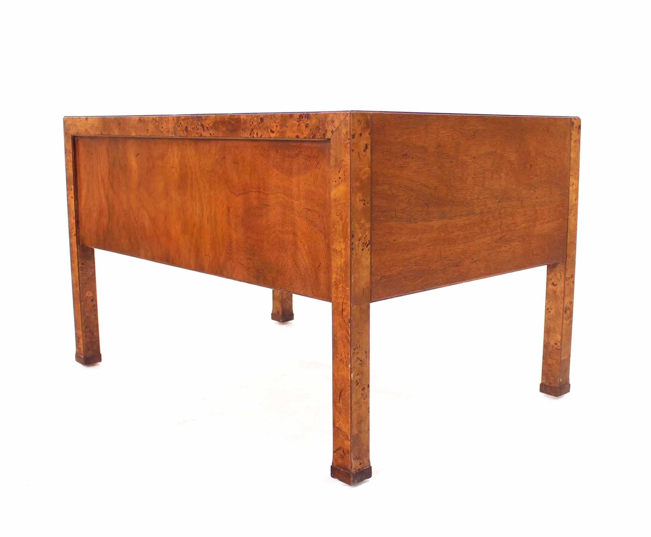 Burl Wood One Drawer Hall Table 3