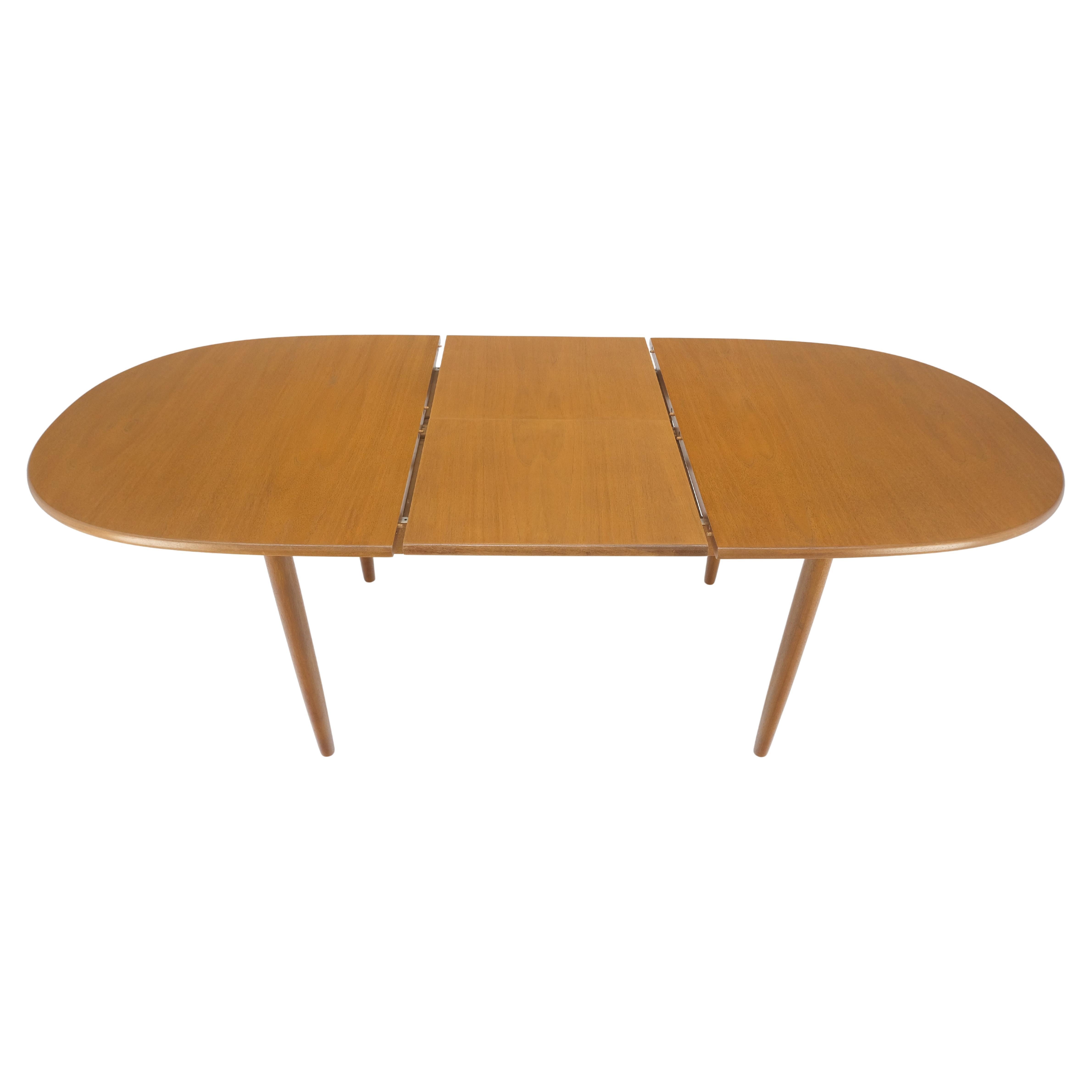 Butterfly Pop Up Self Storing Leaf Oval Danish Modern Teak Dining Table MINT