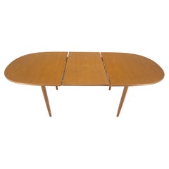 Butterfly Pop Up Self Storing Leaf Oval Danish Modern Teak Dining Table MINT