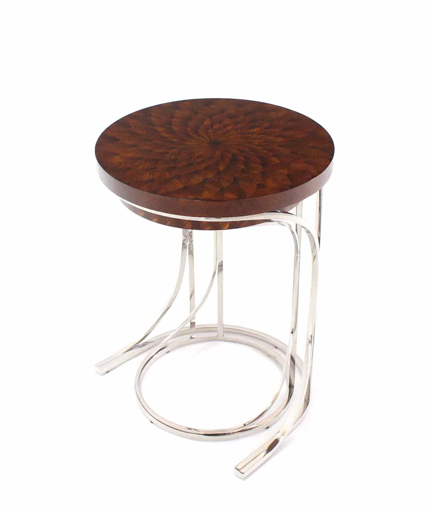 American Set of Two Round Nesting Tables