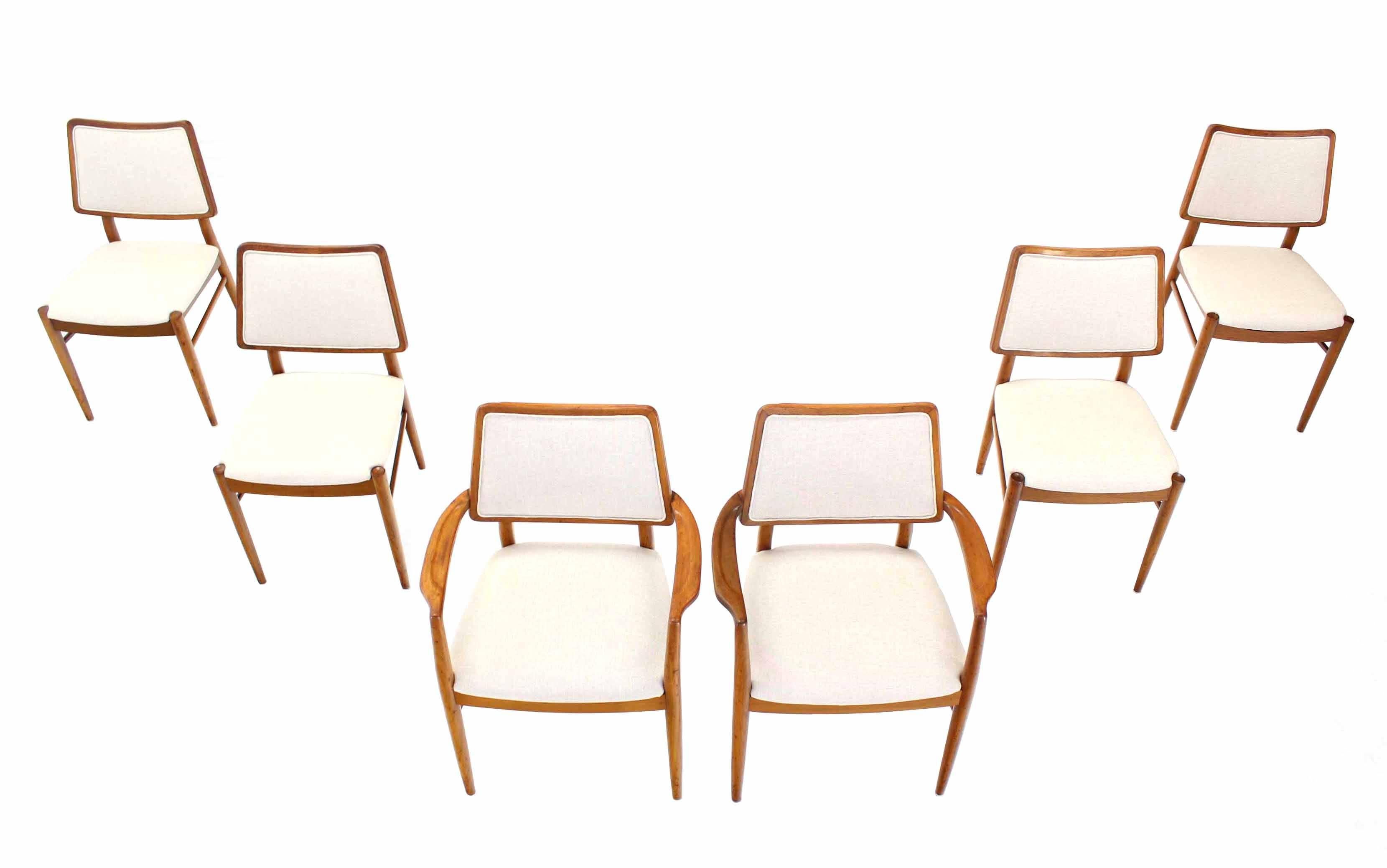 American Set of Six Rare Early Erno Fabri Dining Chairs
