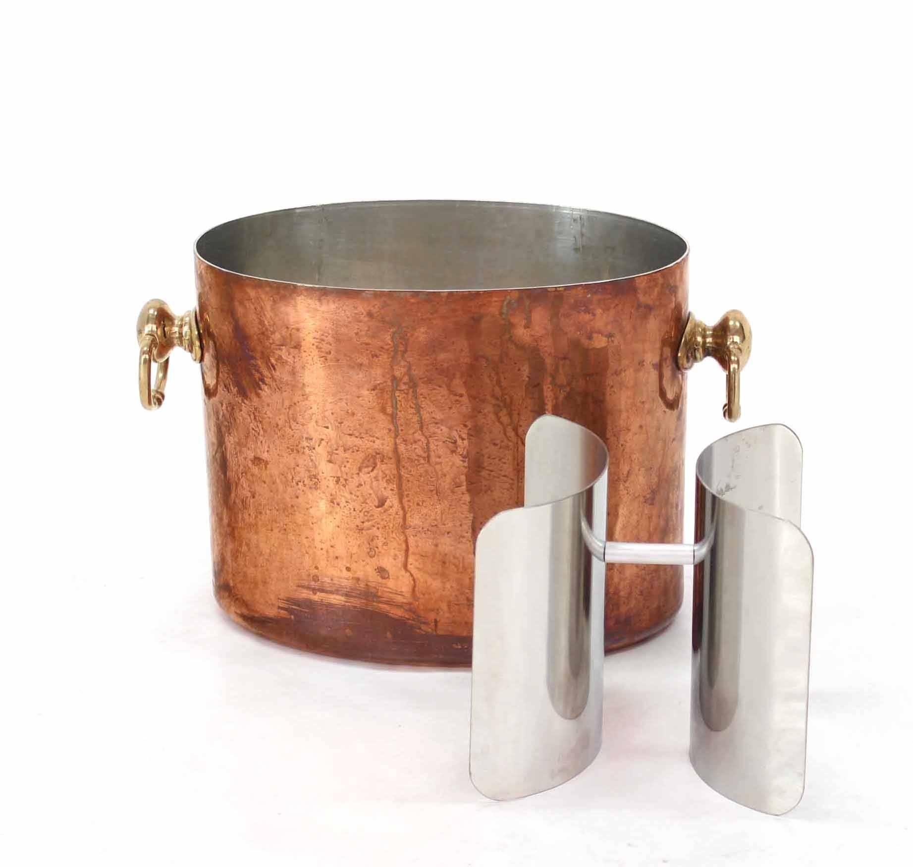 hammered copper wine bucket