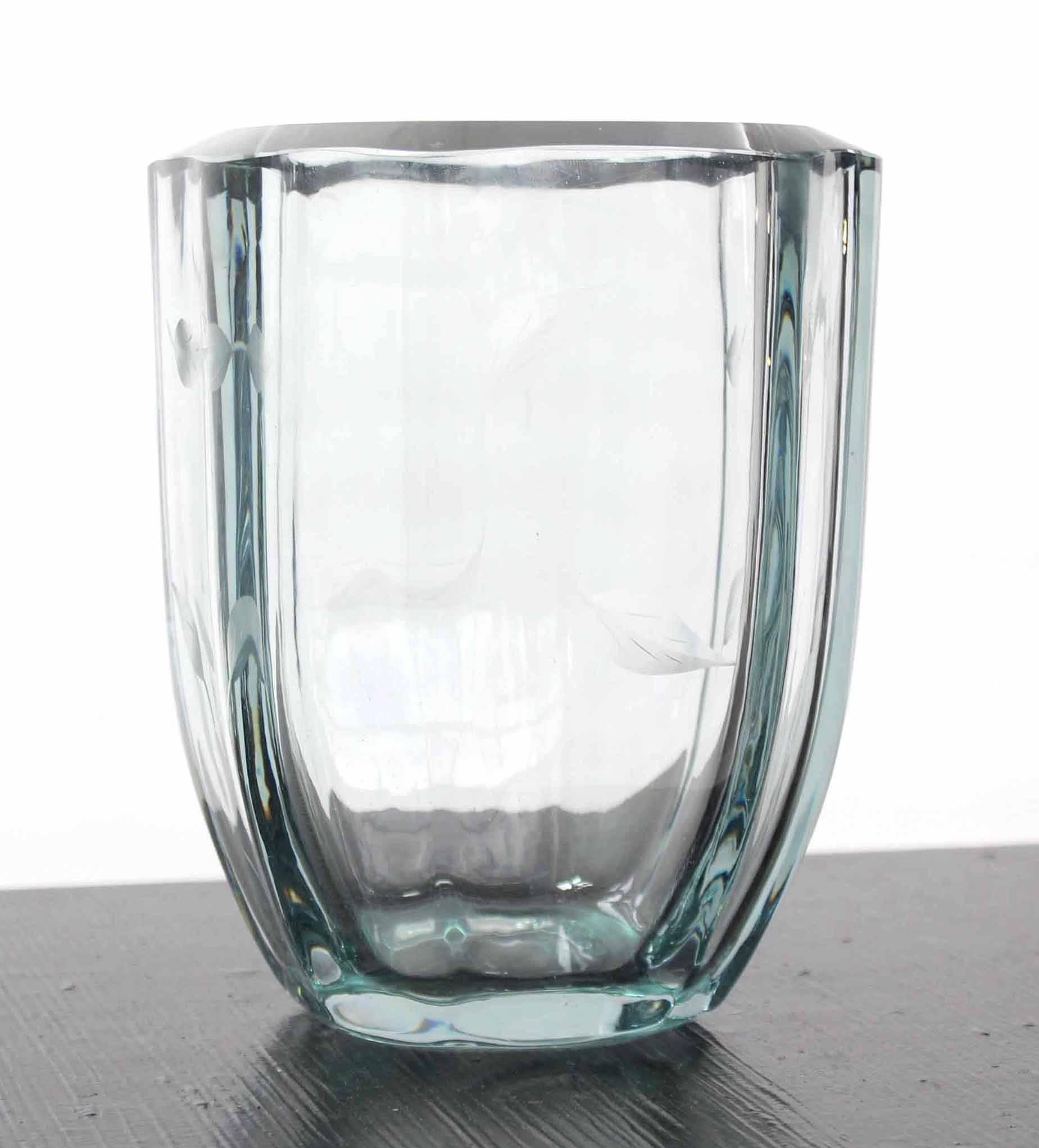 thick heavy glass vases