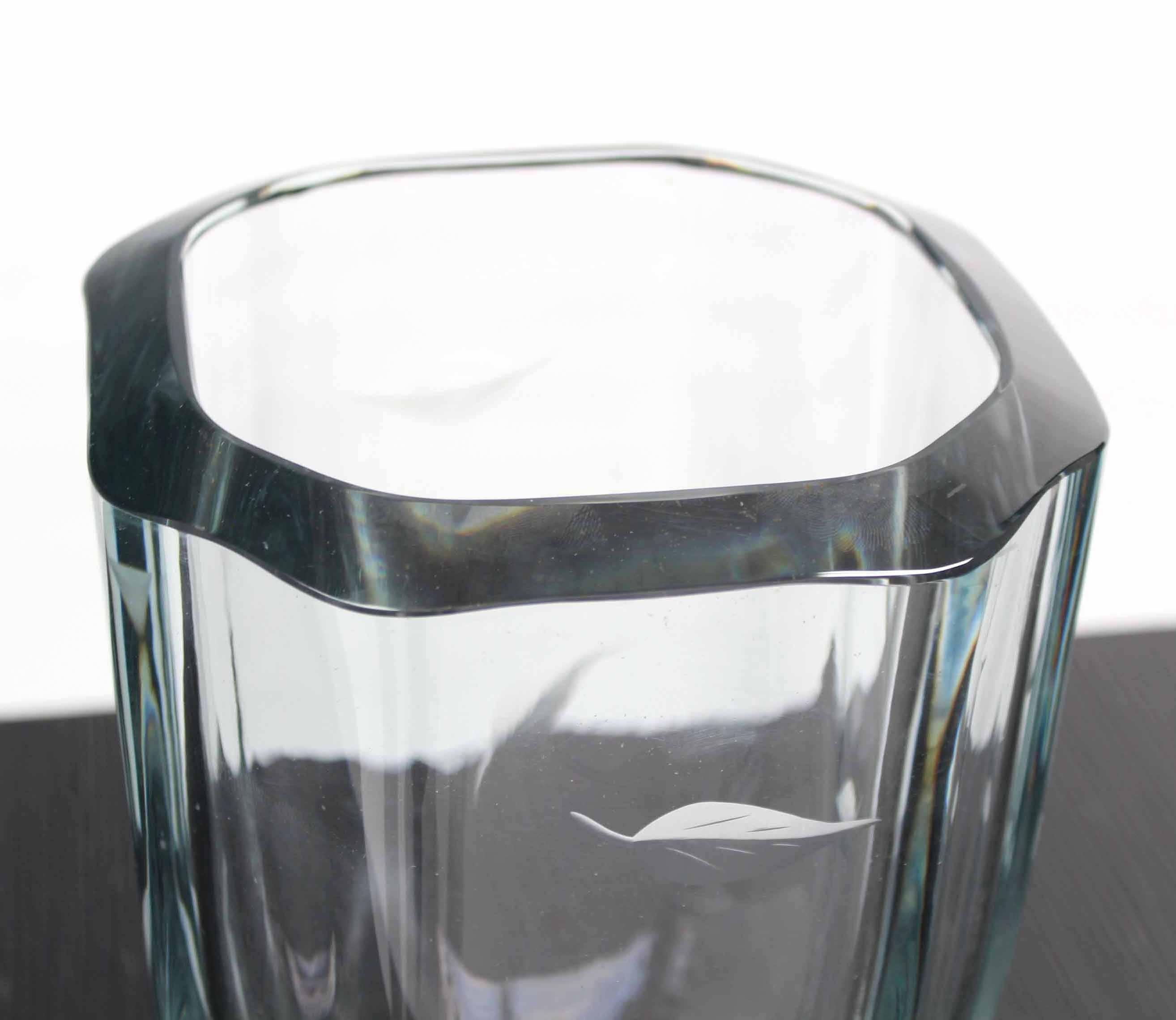 heavy glass vase vintage