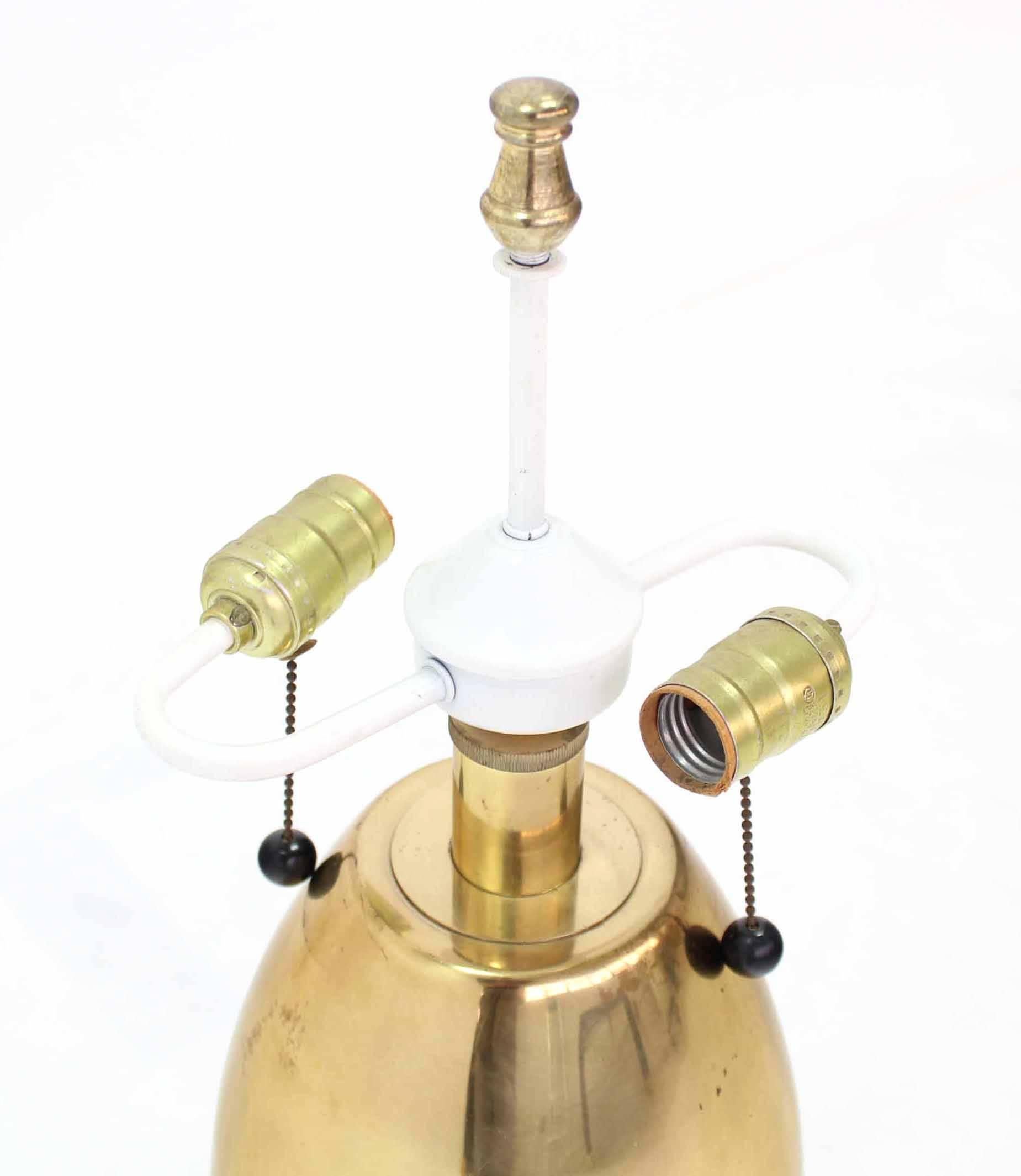 American Heavy Brass Bullet Shape Table Lamp For Sale