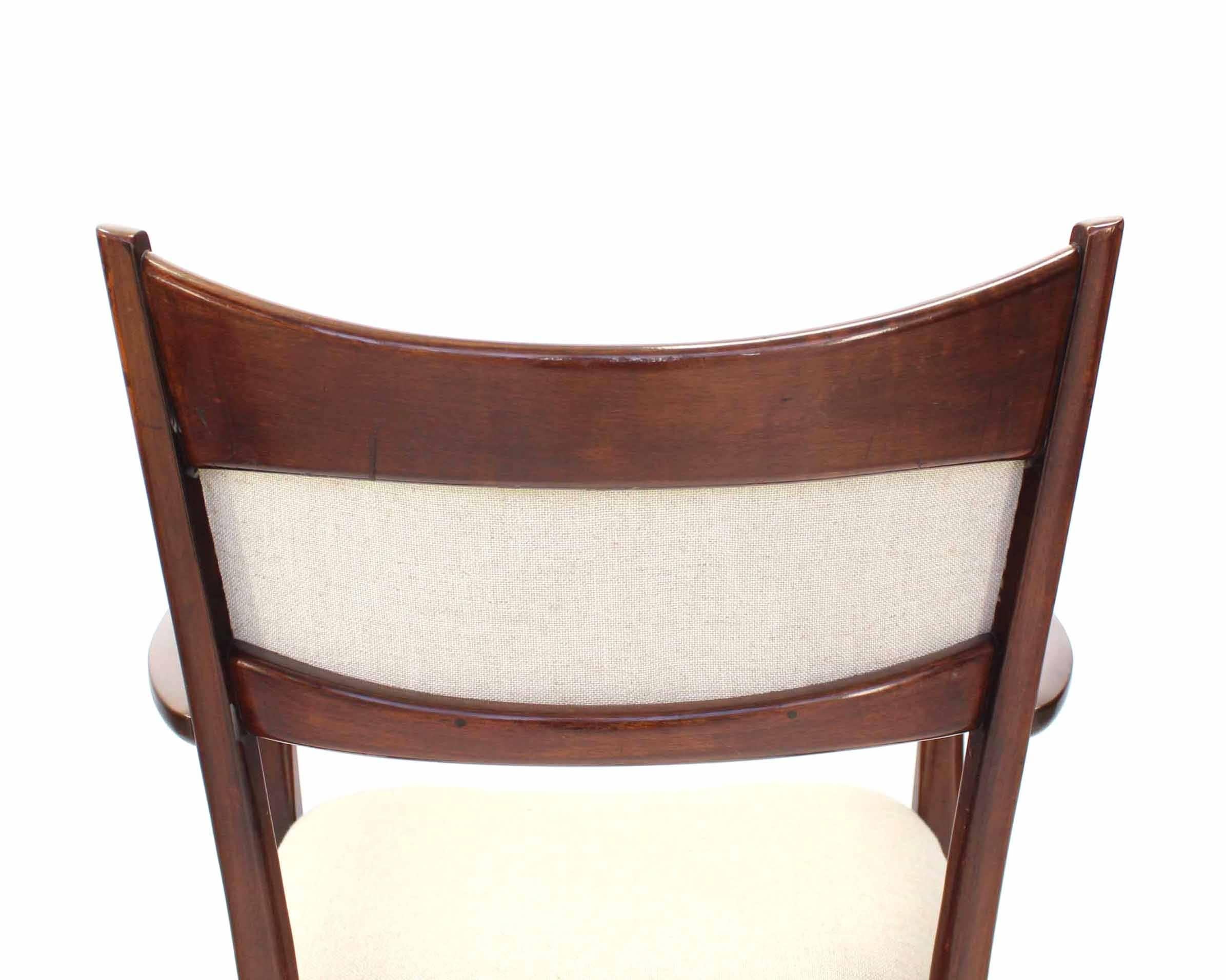 20th Century Set of Six Italian Modern Dining Chairs with New Upholstery