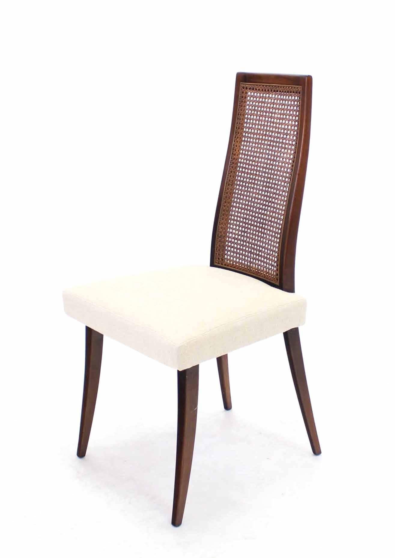Set of Six Harvey Probber Dining Chairs with New Linen Upholstery 1