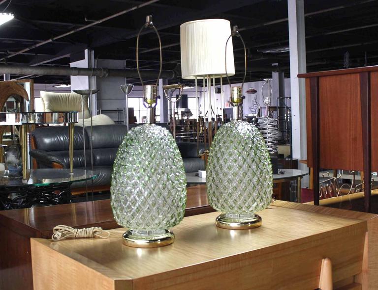 glass pineapple table lamp