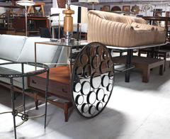 Large 36" in Diameter Round Sculptural Sunburst Mirror