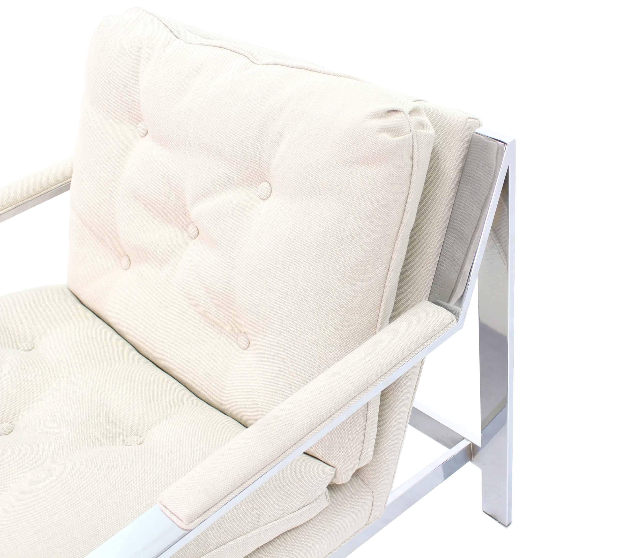 Mid-Century Modern Cy Mann New Upholstery Lounge Chair (en anglais) en vente