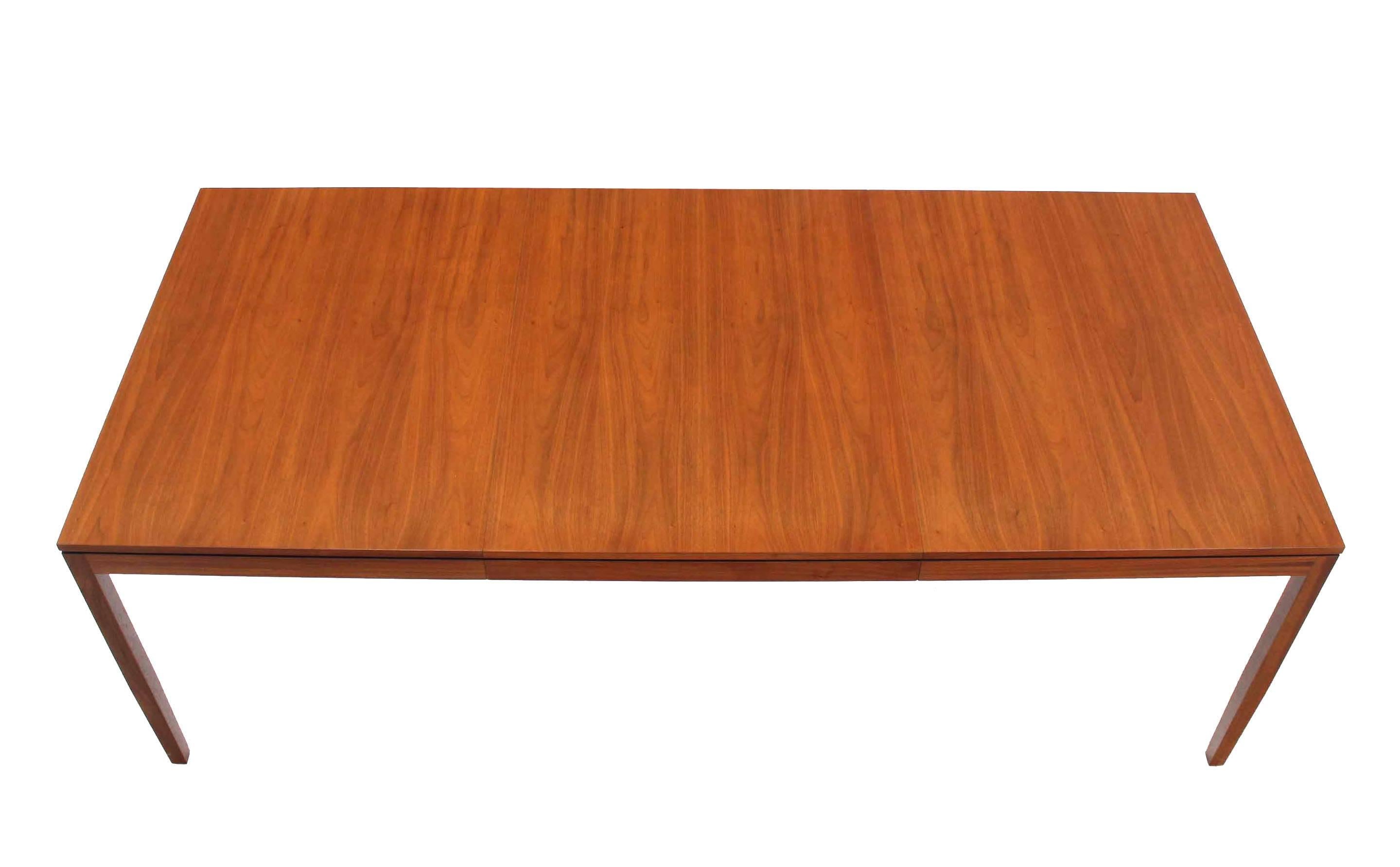 American Outstanding Quality Walnut Dining Room Table by Knoll