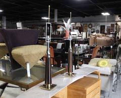 Pair of Mid-Century Modern Obelisk Shape Table Lamps