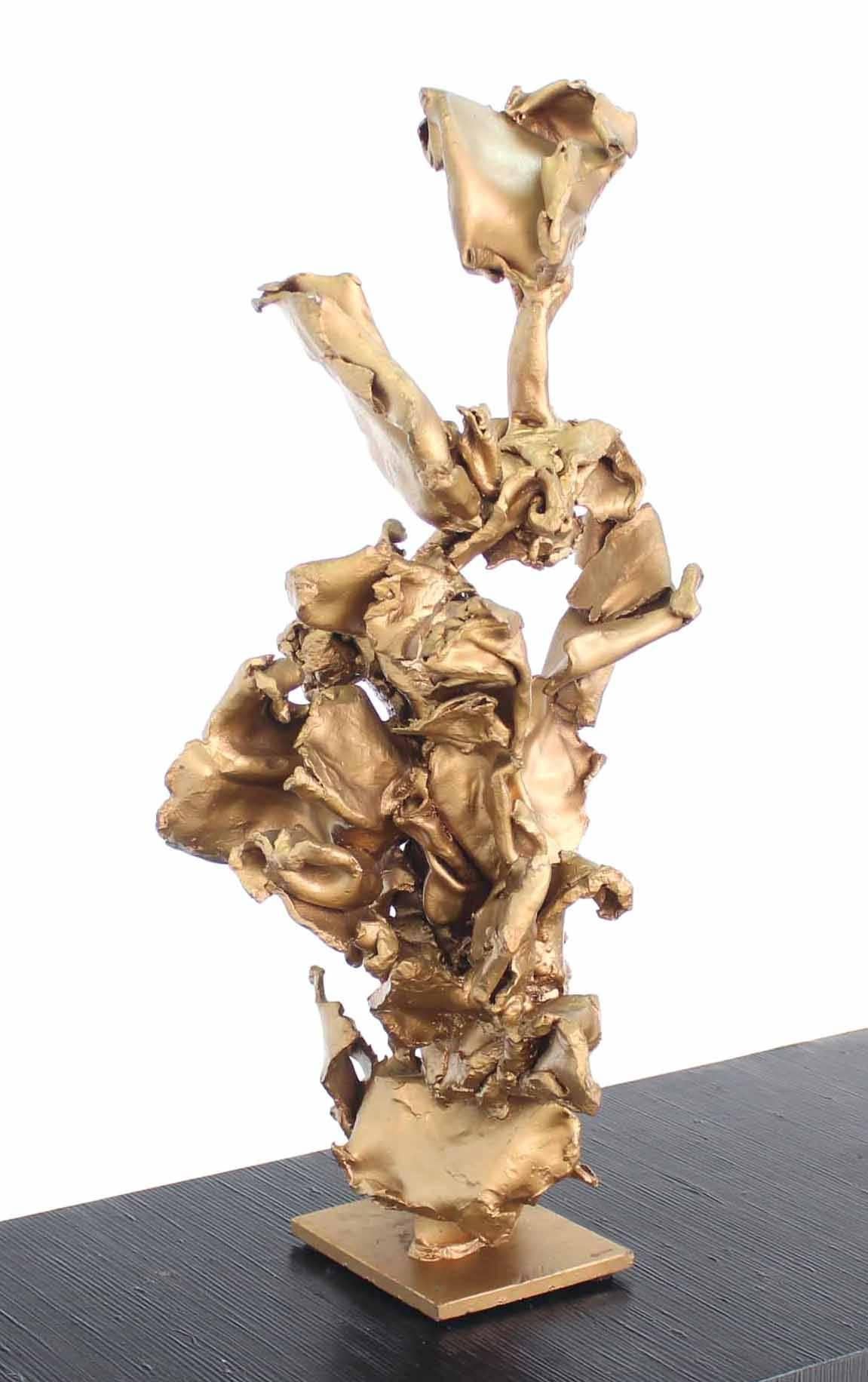 Twisted Metal Flakes Abstract Sculpture In Excellent Condition For Sale In Rockaway, NJ