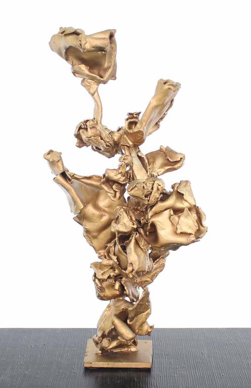 Twisted Metal Flakes Abstract Sculpture For Sale 2