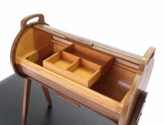Danish Mid Century Modern Drum Shape Sewing Stand