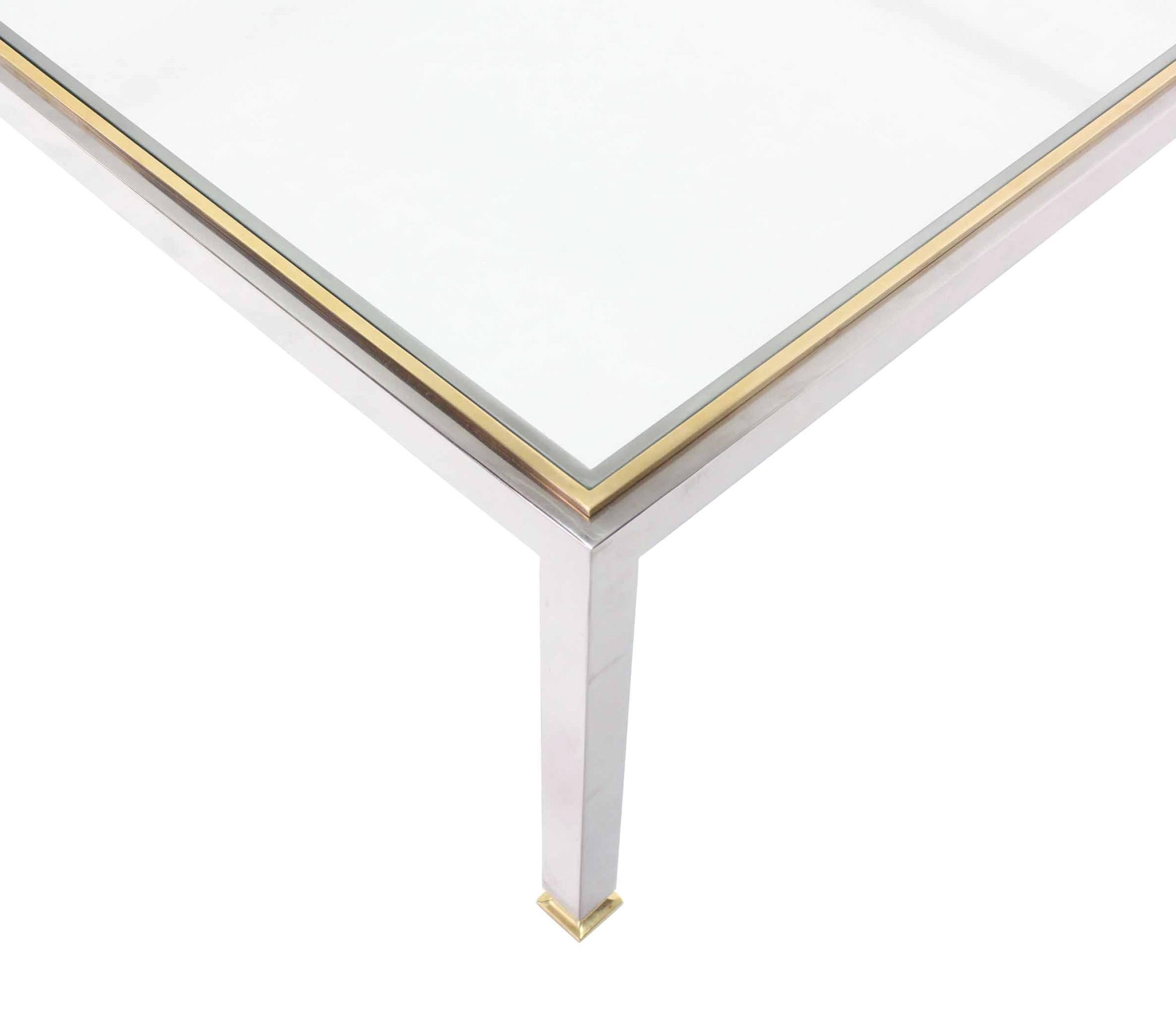 square chrome coffee table