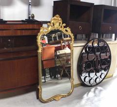 Carved Wood Gold Guild Rococo Style Mirror