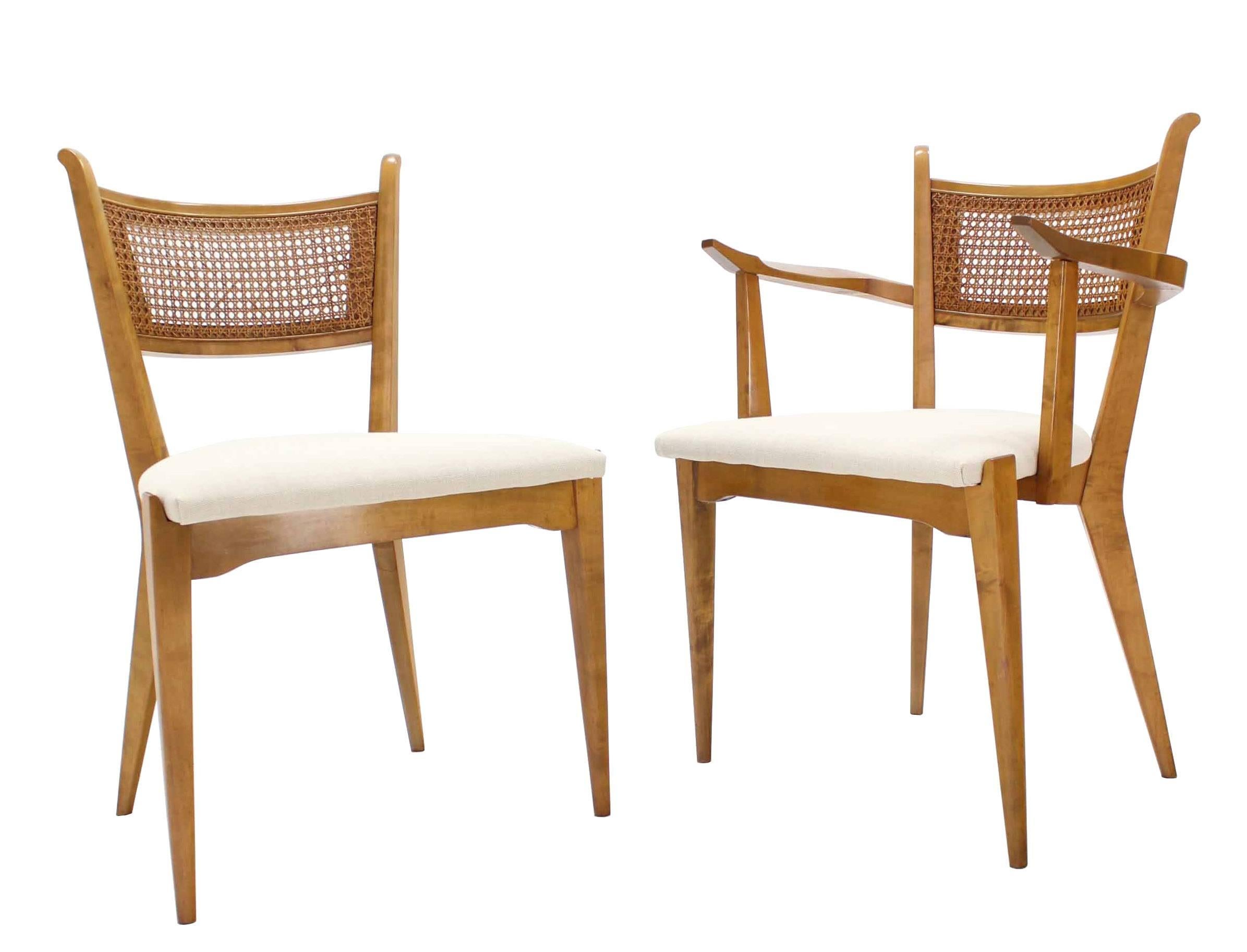 Newly upholstered mint condition set of 6 rare chairs by Edmond Spence.