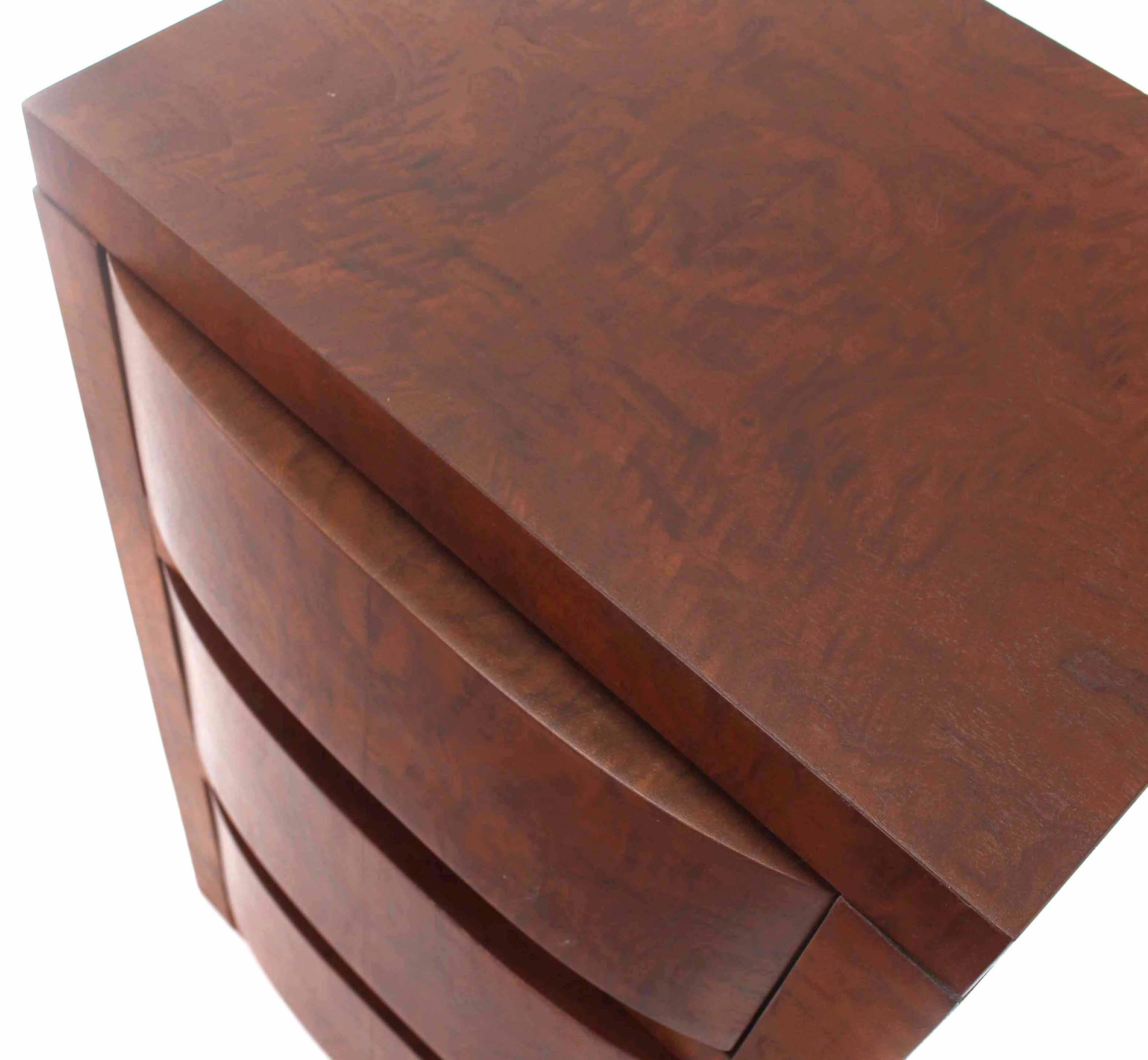 American Three-Drawer Art Deco End Table or Nightstand For Sale