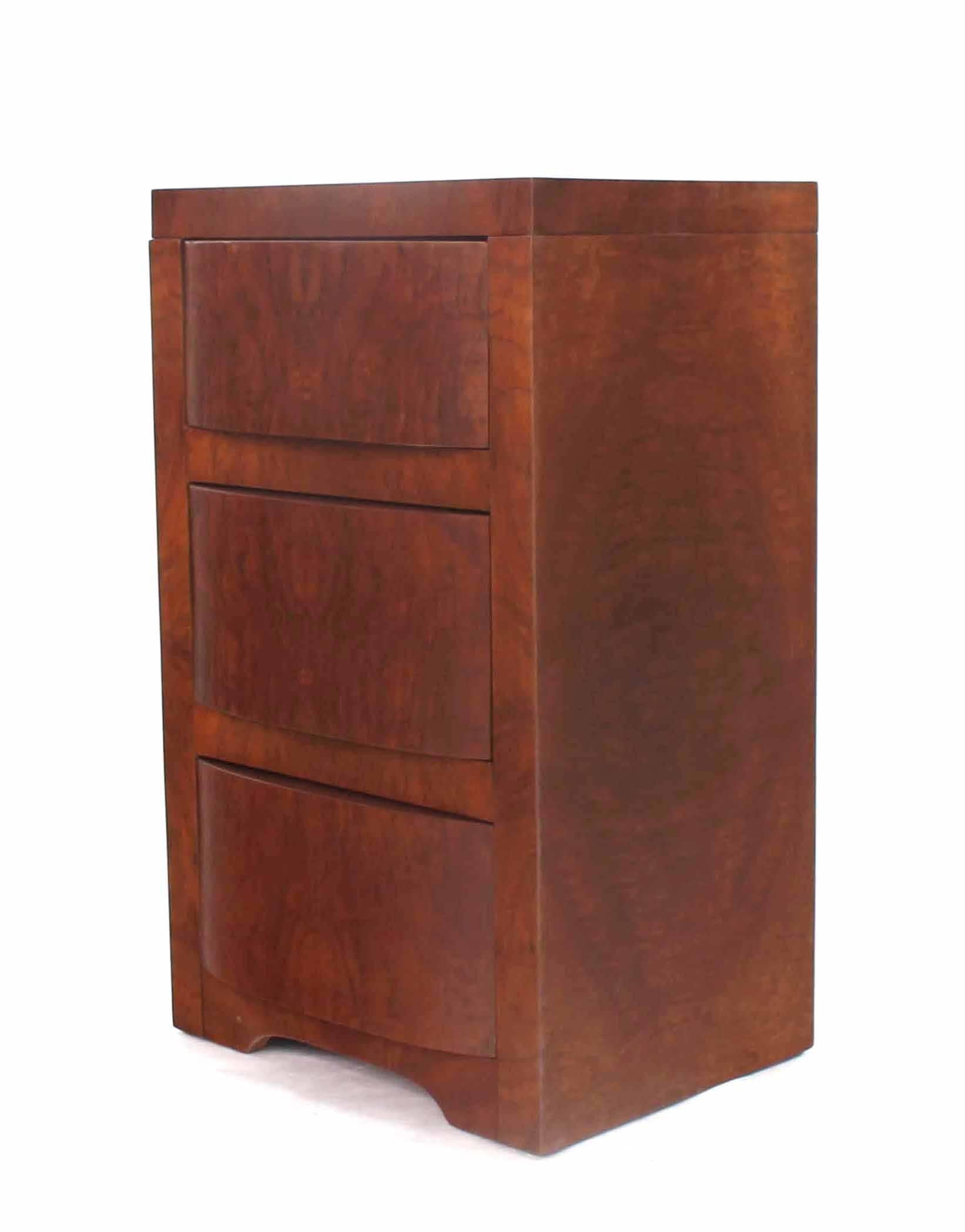 20th Century Three-Drawer Art Deco End Table or Nightstand For Sale
