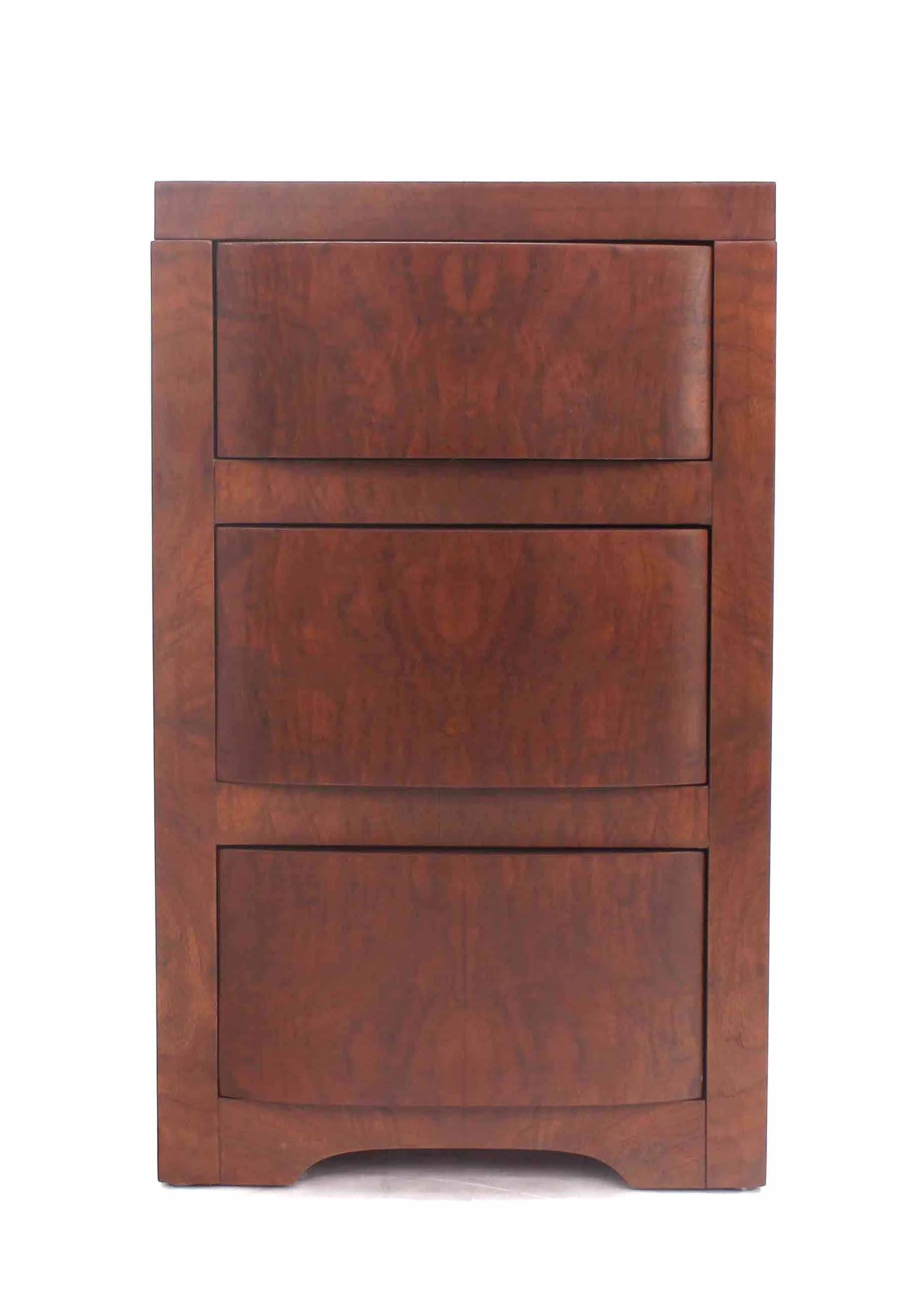 Three-Drawer Art Deco End Table or Nightstand For Sale 2