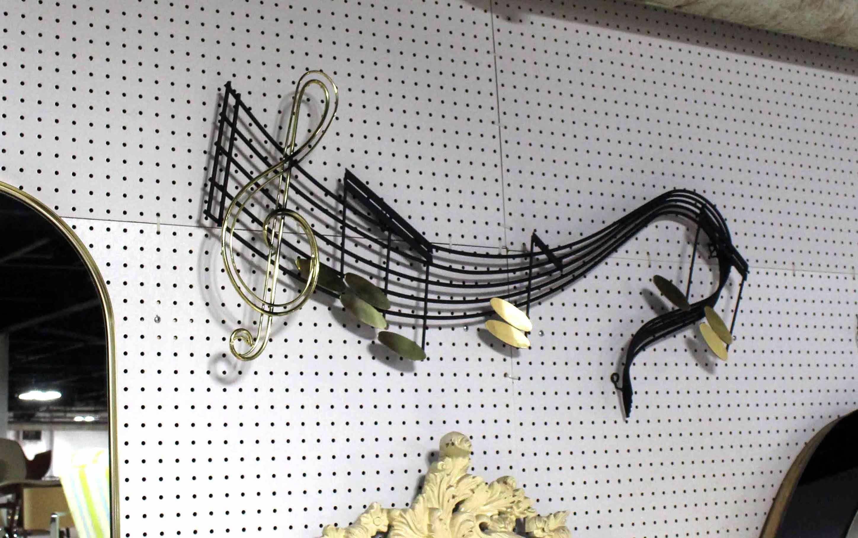 Music Notes Sculpture Signed Curtis Jere In Excellent Condition In Rockaway, NJ