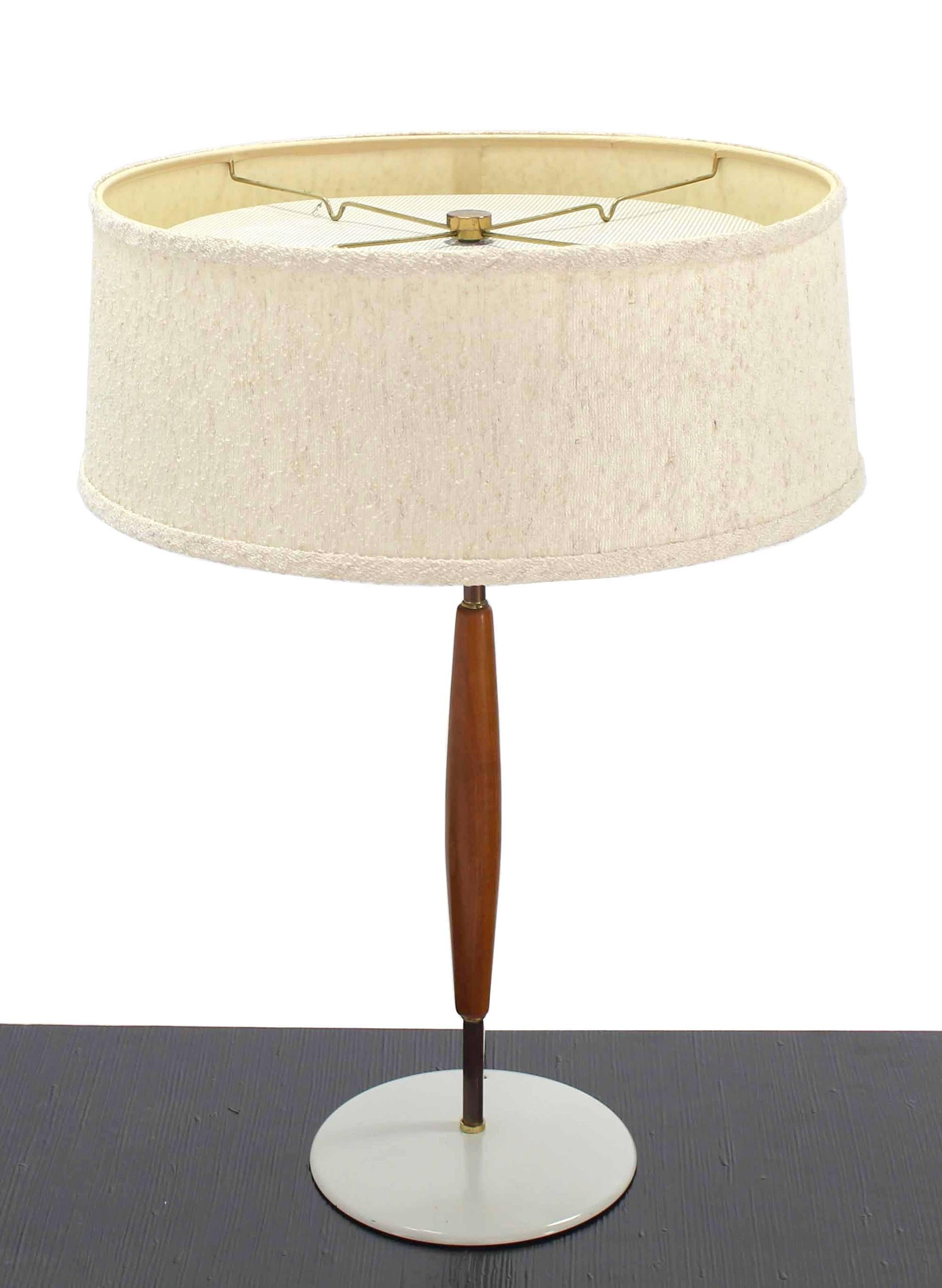 American Mid-Century Modern Walnut and Metal Table Lamp