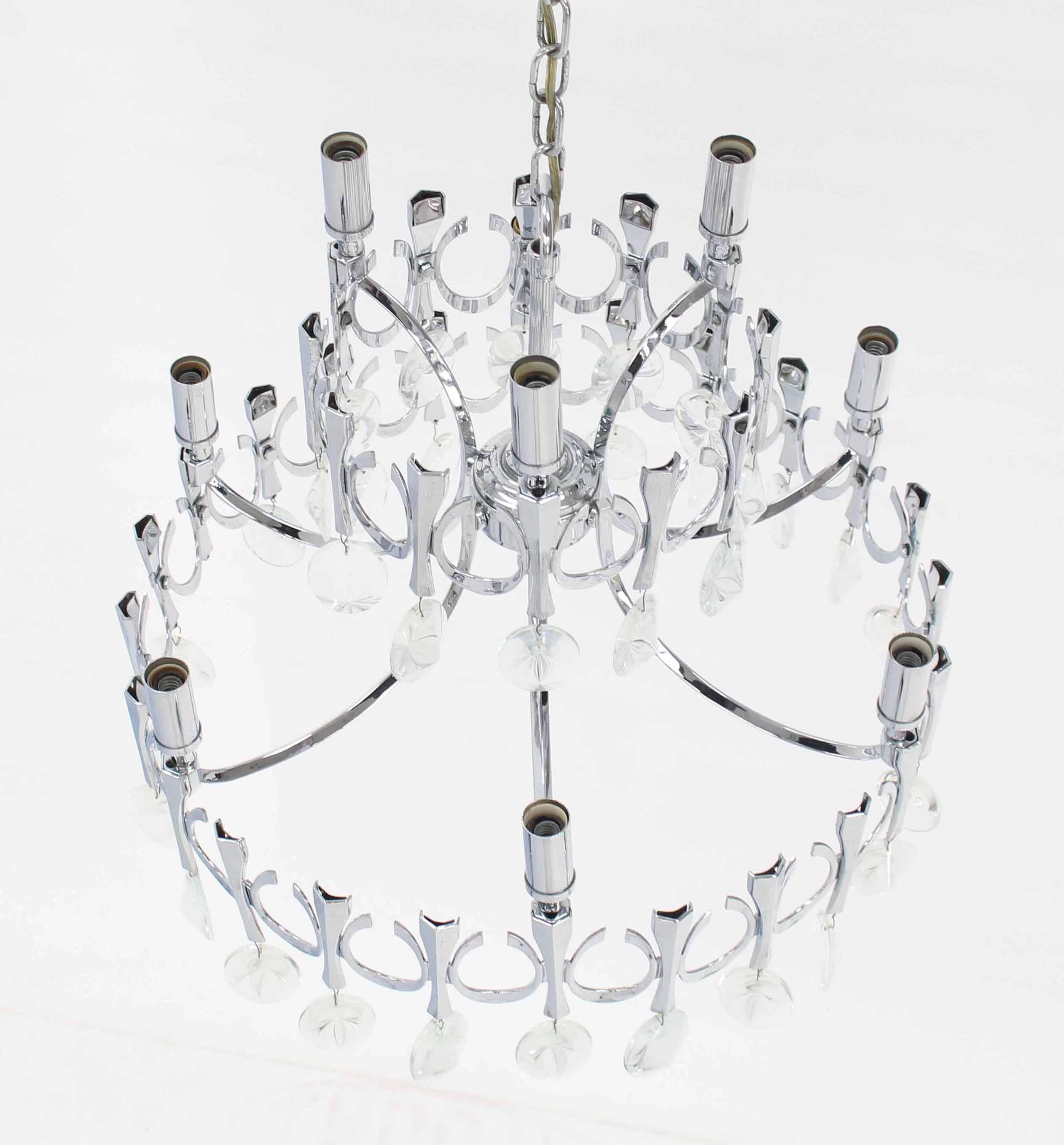Lampadario con lampadario moderno di metà secolo in vendita 2
