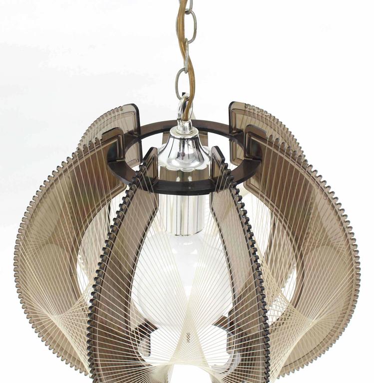 Smoked Lucite MidCentury Modern Light Fixture at 1stDibs