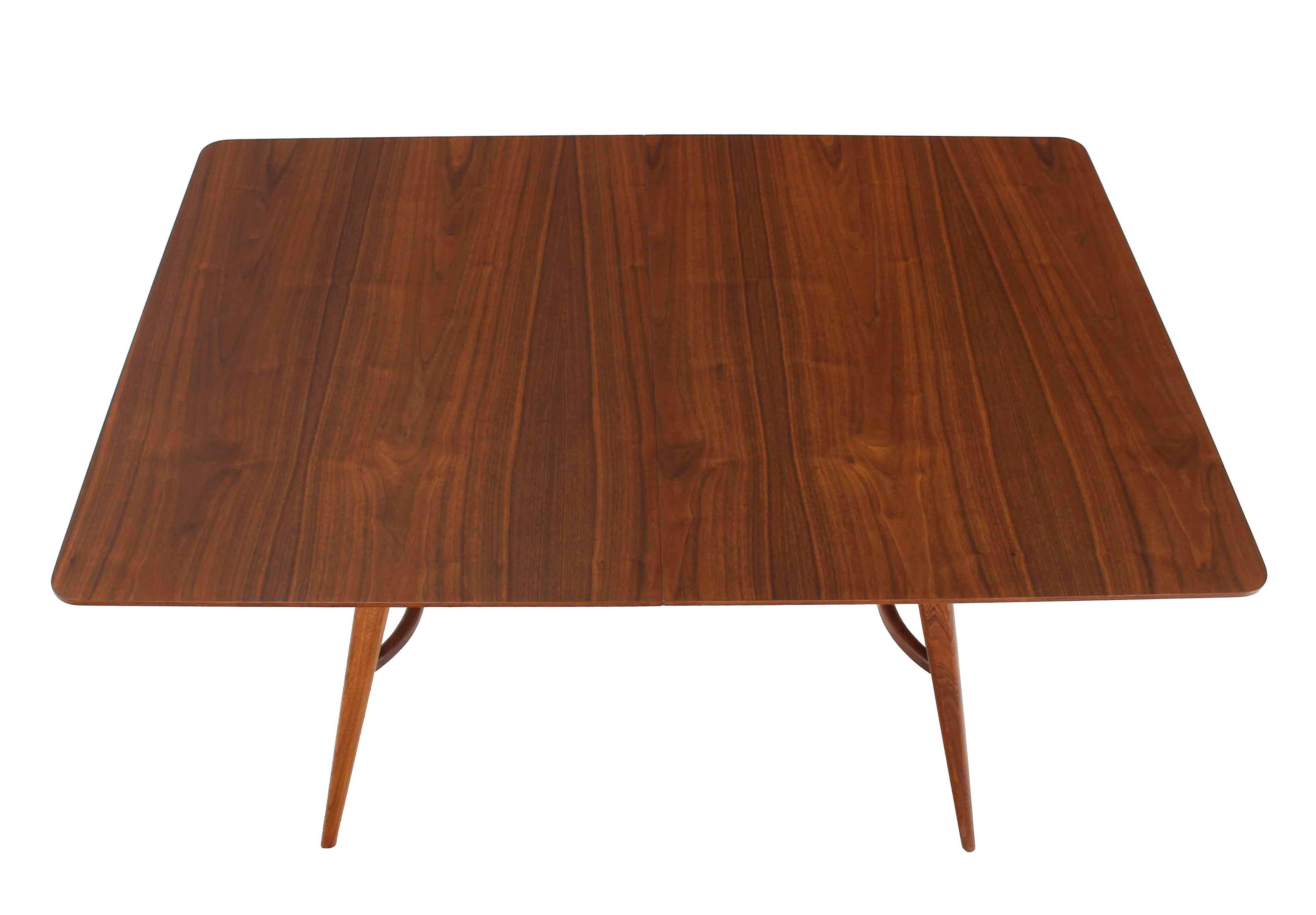 Mid-Century Modern Walnut Sculptured Base Dining Table For Sale 2