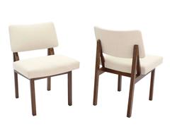Set of Four Mid-Century Modern Side Chairs New Upholstery