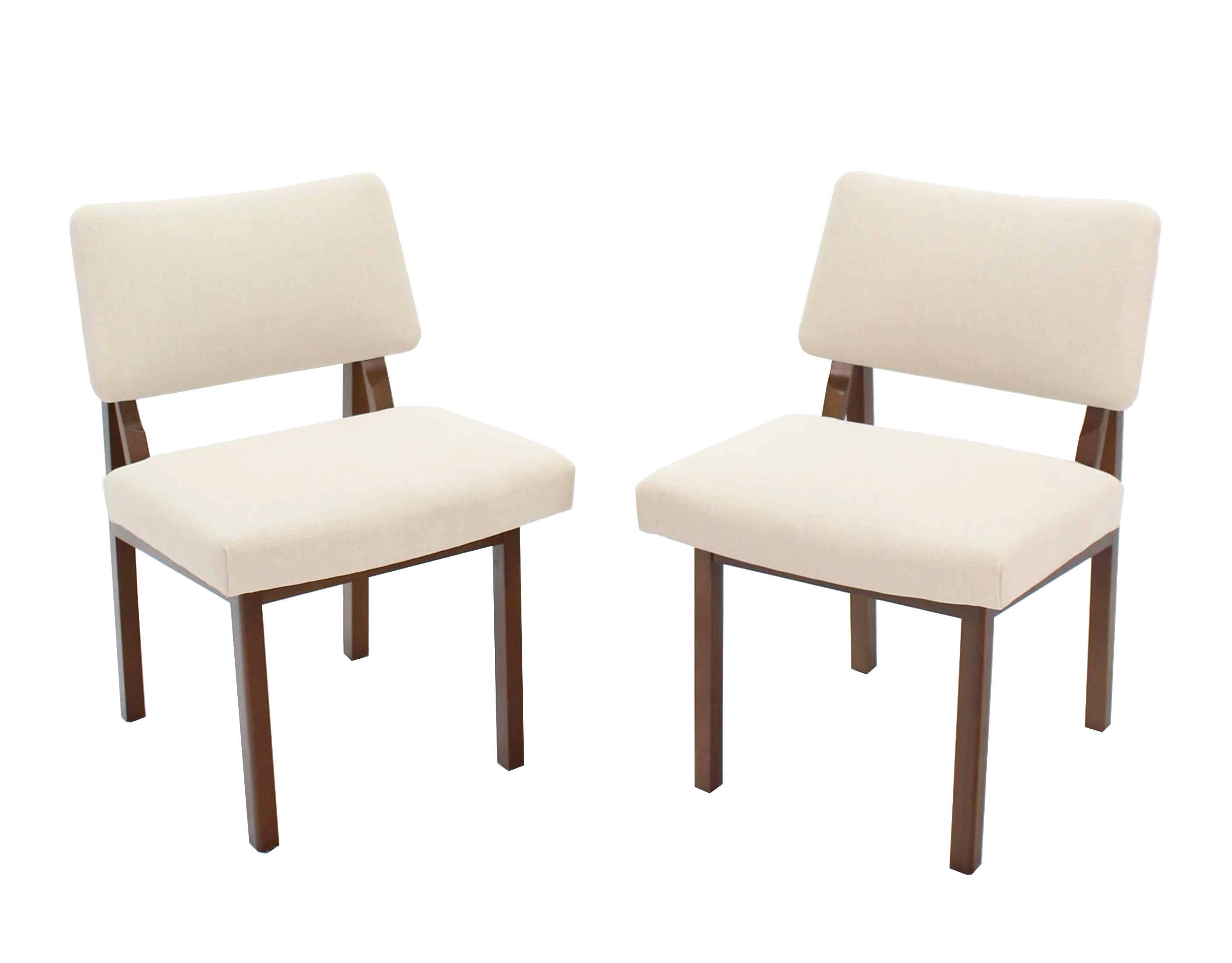 American Set of Four Mid-Century Modern Side Chairs New Upholstery For Sale