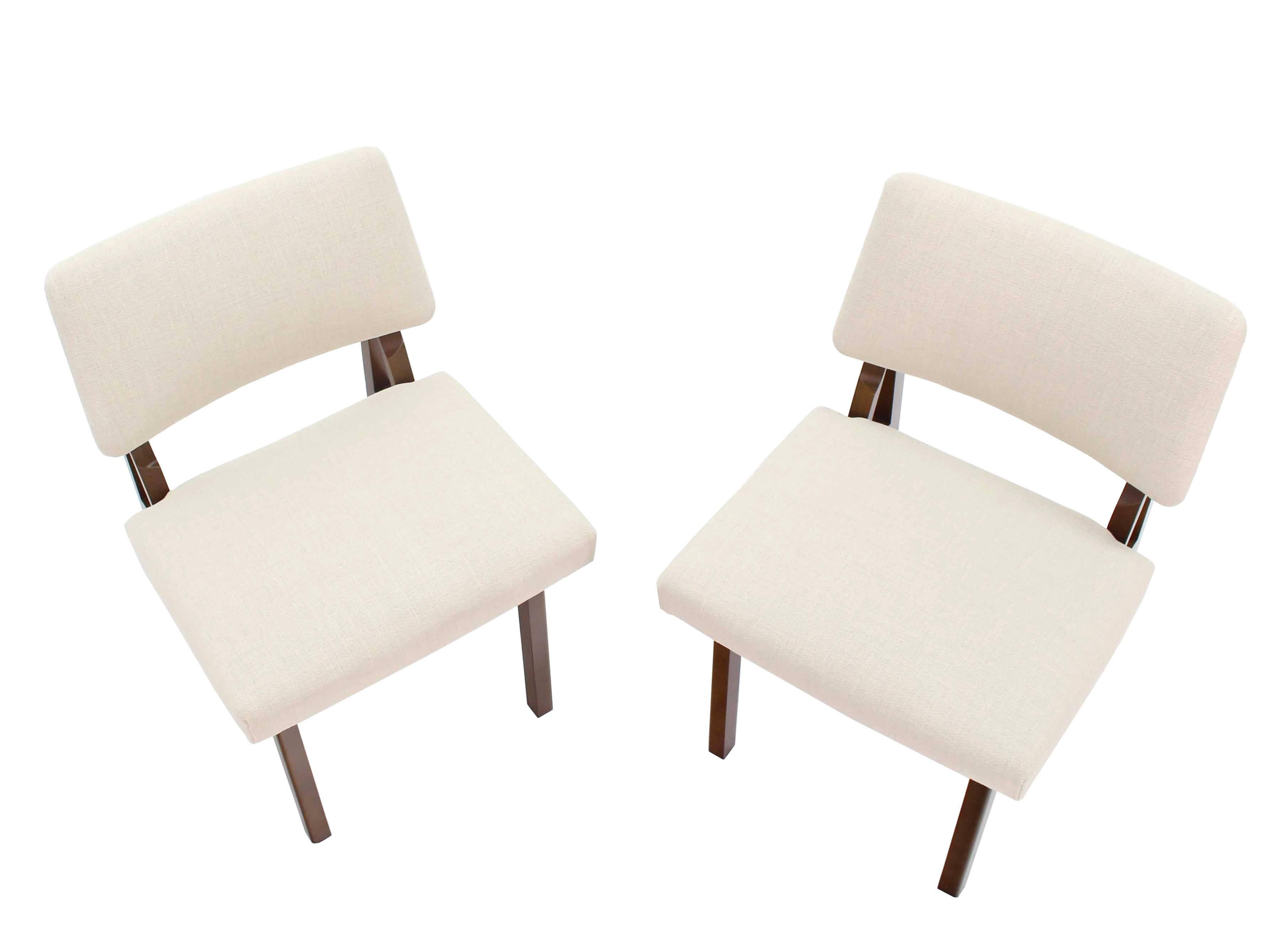 Set of Four Mid-Century Modern Side Chairs New Upholstery For Sale 2
