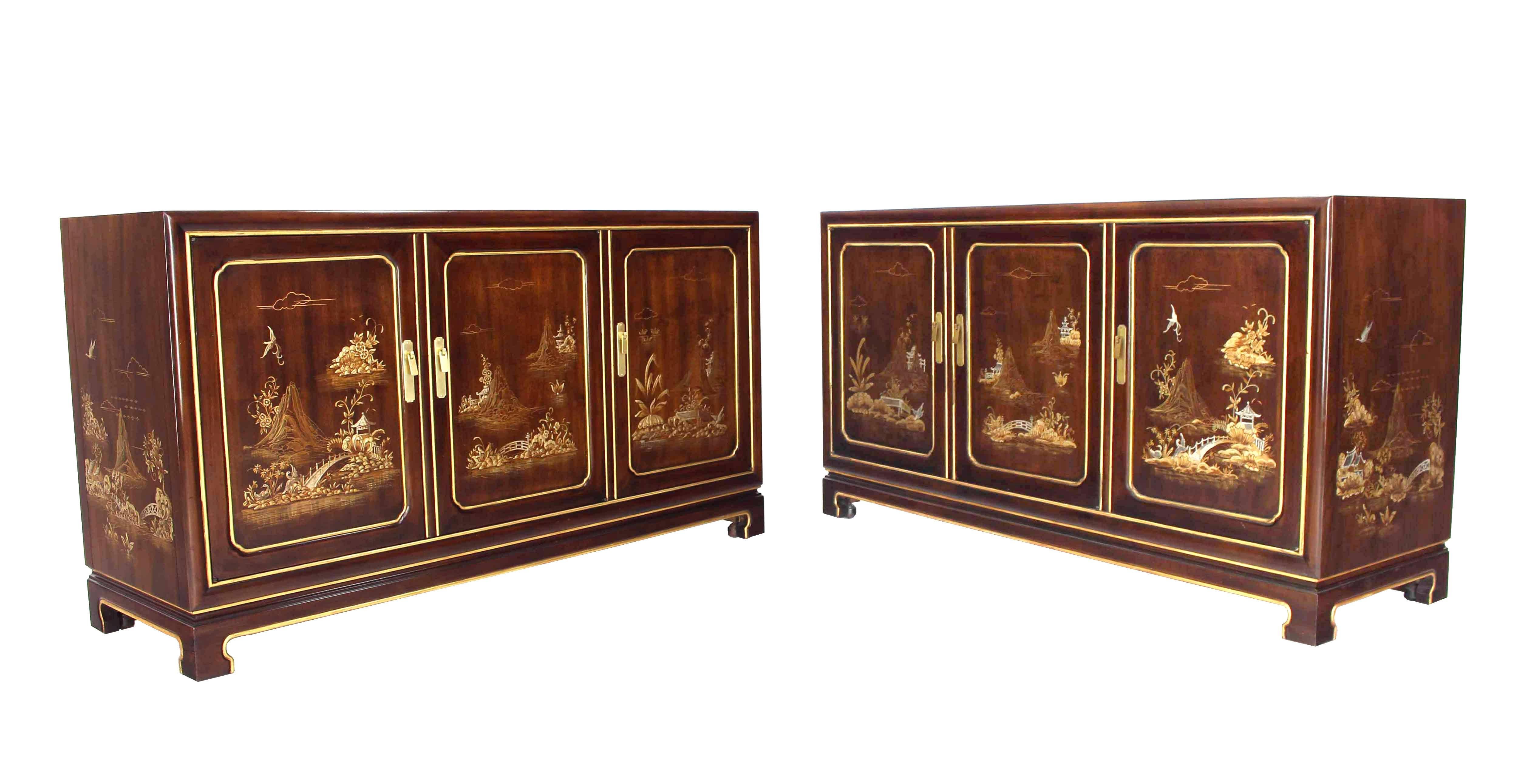 Pair of very nice Asian inspired cabinets dressers.