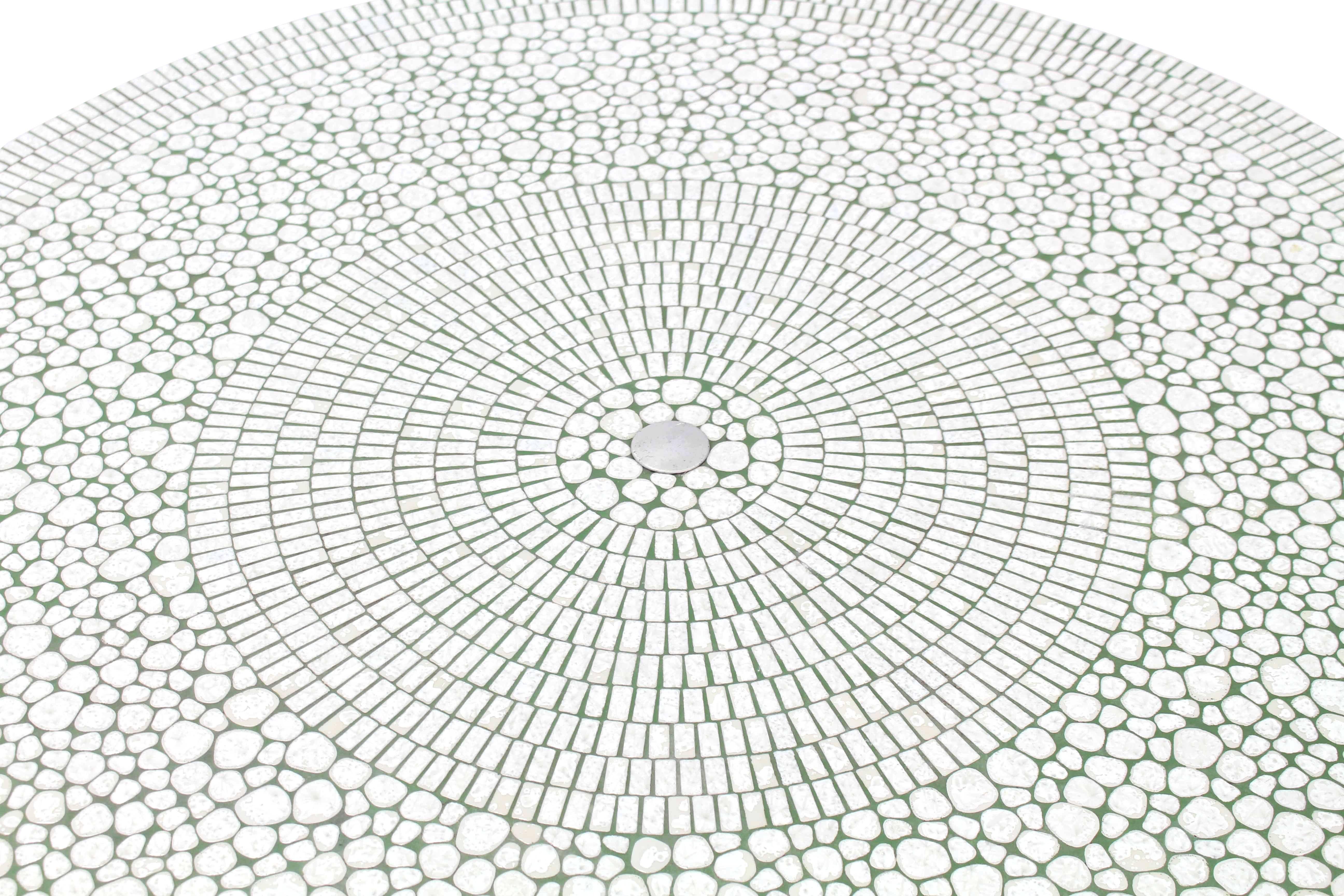 Mosaic Top Round Outdoor Table 2