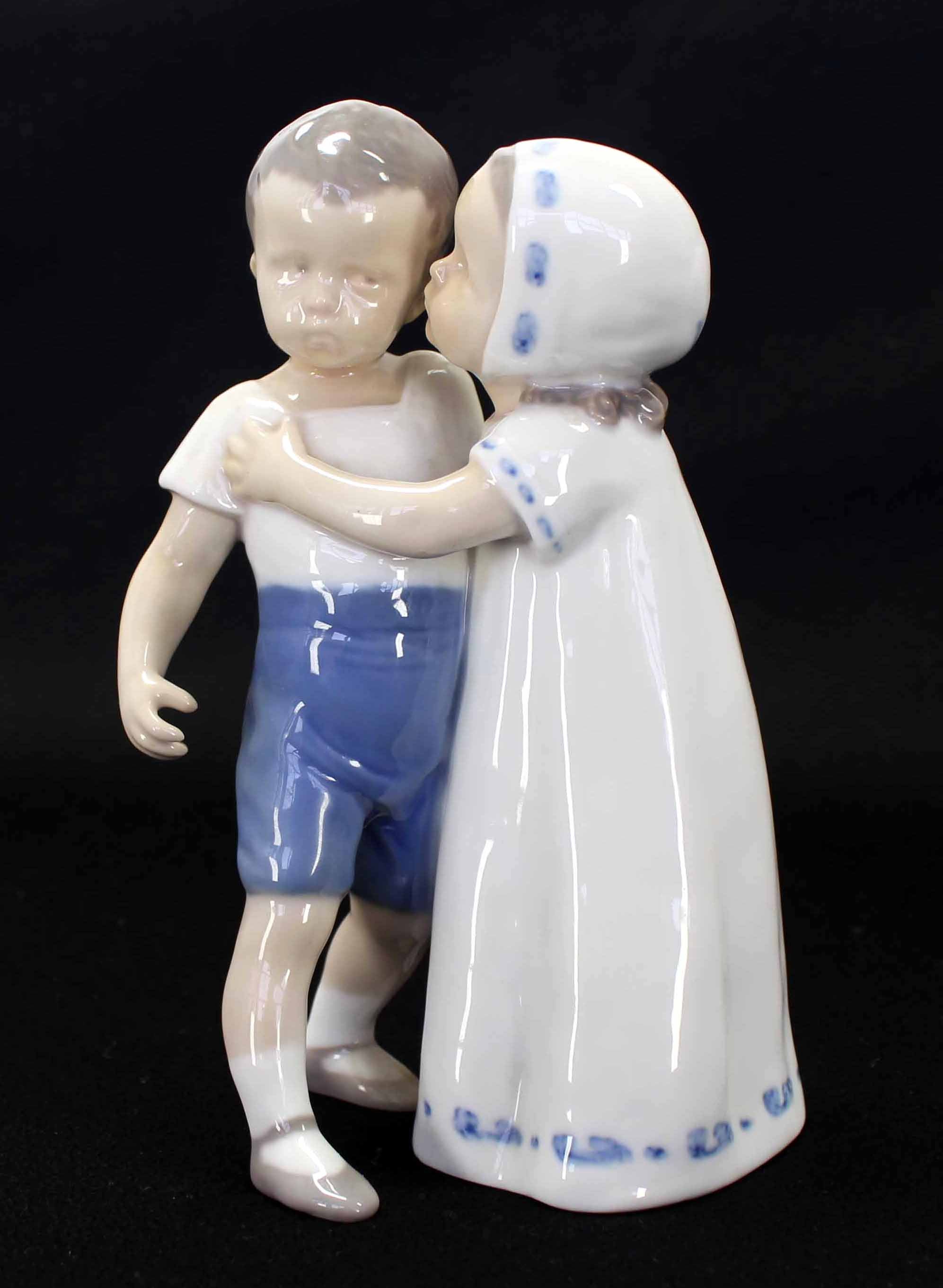 Girl Kissing Boy Royal Copenhagen Porcelain Figurine At 1stdibs