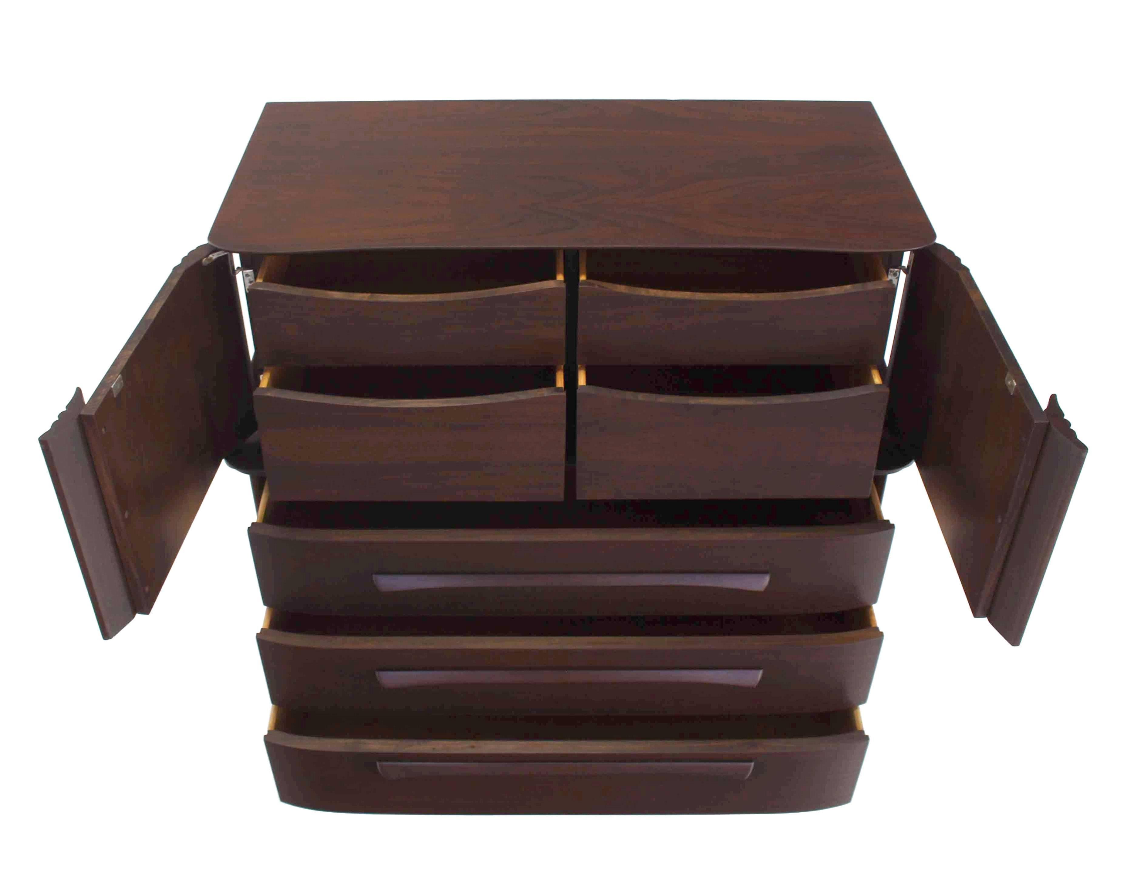 20th Century Mid Century Modern Walnut High Chest Dresser