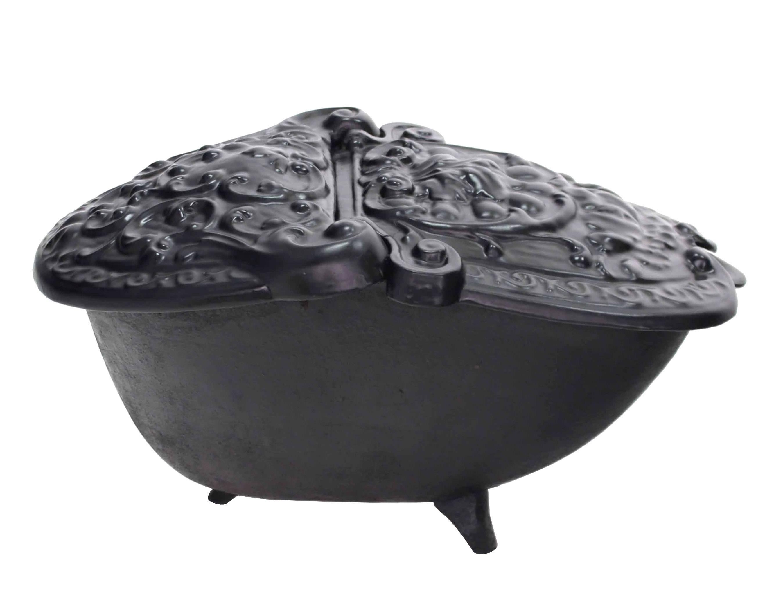 Very nice Mid-Century Modern cast iron coal box chimney pot. Very nice piece!